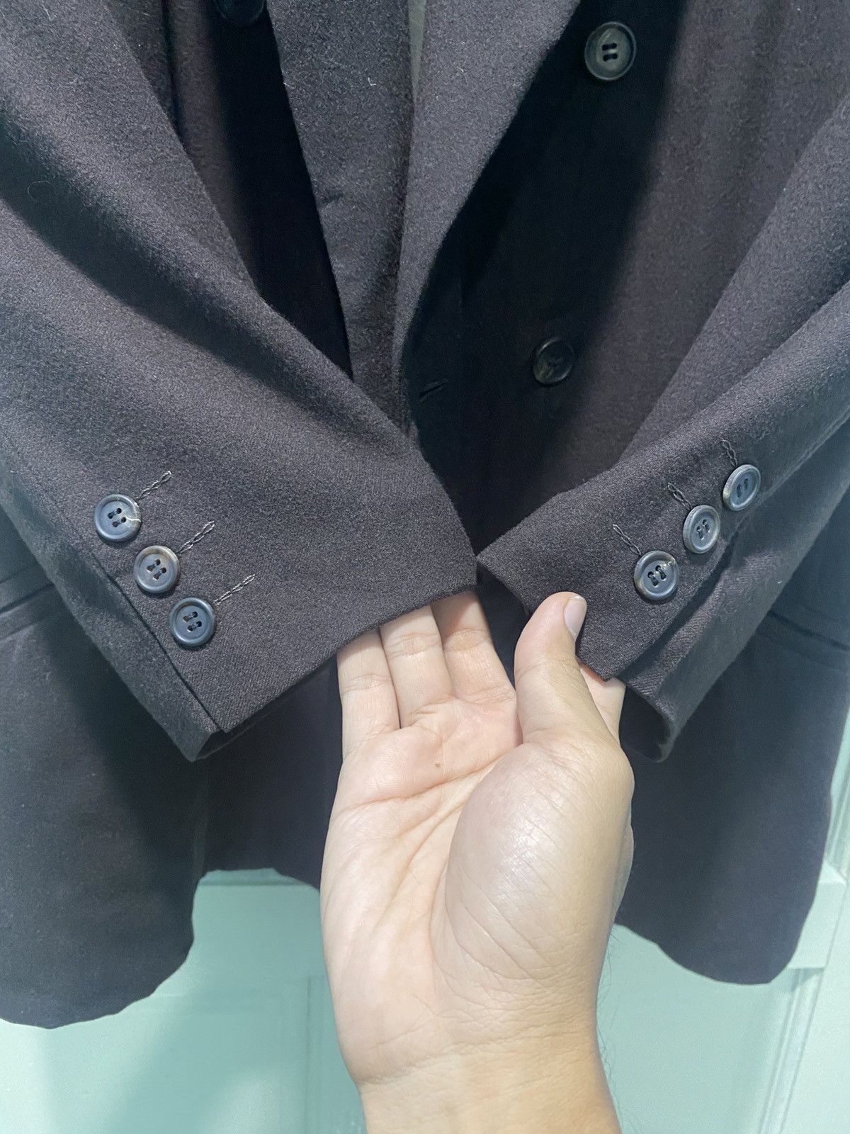Issey Miyake Archive 80’s Issey Miyake Double Breasted Coat Wool Jacket Size US XL / EU 56 / 4 - 6 Thumbnail