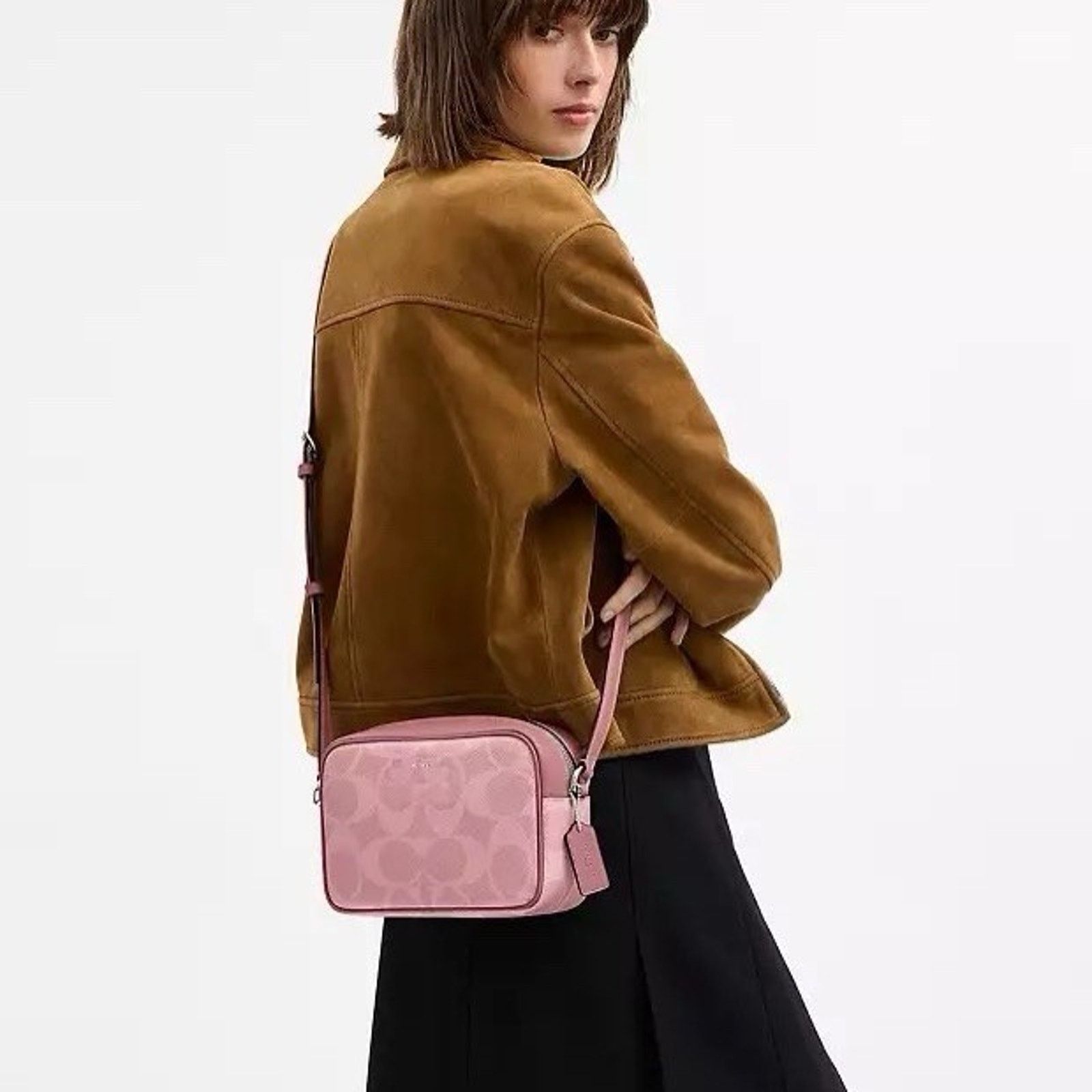 Coach NWT Coach Jamie Camera Bag In Maxi Canvas CCK73 Dusty Pink Size ONE SIZE - 8 Thumbnail