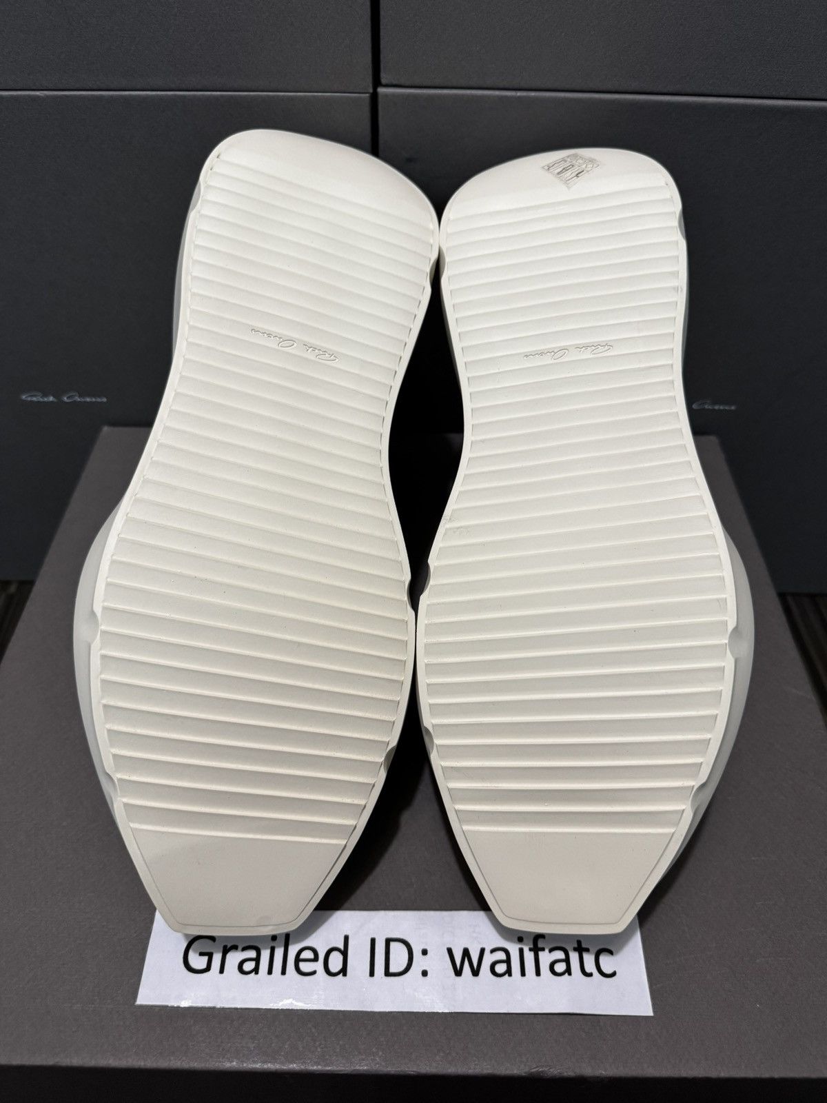 Rick Owens RICK OWENS LEATHER MILK GETH RUNNERS Sz 43 Size US 10 / EU 43 - 8 Thumbnail