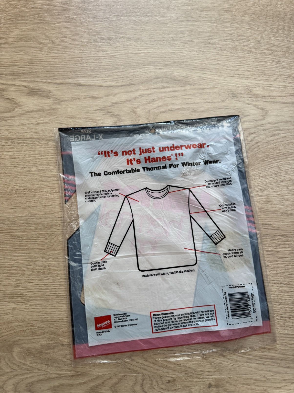 Hanes Vintage 80’s Hanes Long John Thermal 50/50 USA Long Sleeve Size US XL / EU 56 / 4 - 5 Thumbnail