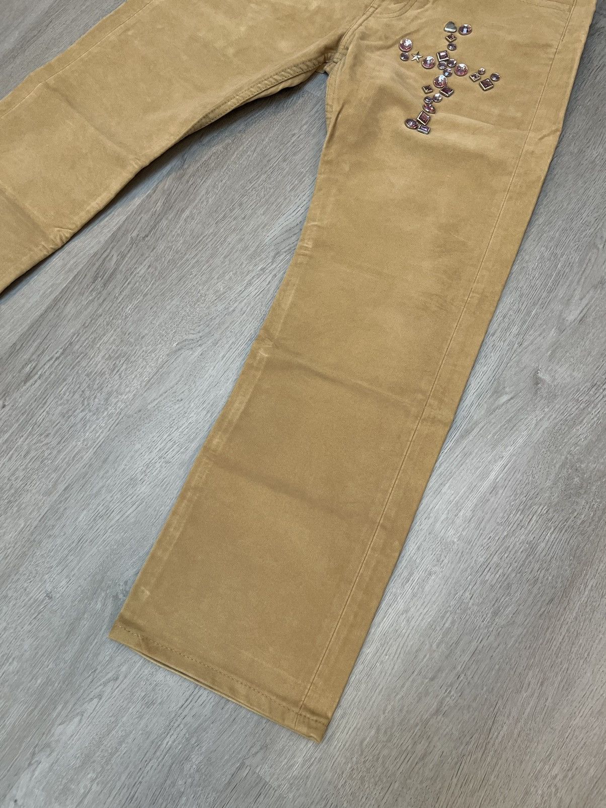 Junya Watanabe AD2003 Junya Watanabe Bejeweled Cross Chino Pants Size US 33 - 6 Thumbnail