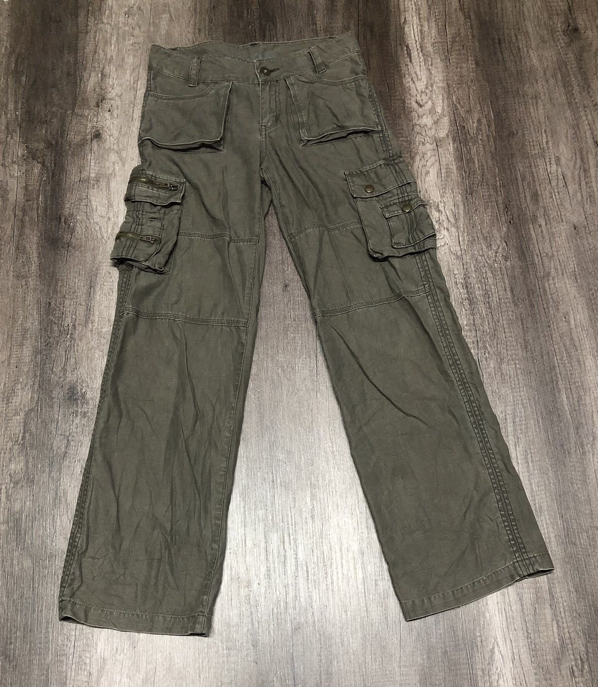 Designer × Japanese Brand Vintage Magic Square Cargo Pant Multi Pocket Size US 29 - 4 Thumbnail