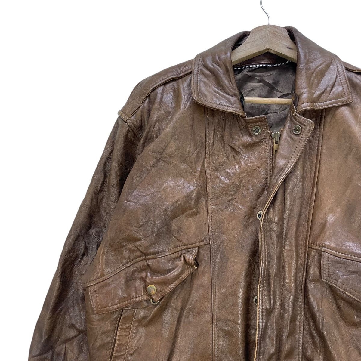 Japanese Brand Vintage Japanese Brand GK Cow Hide Leather Jacket Size US M / EU 48-50 / 2 - 3 Thumbnail
