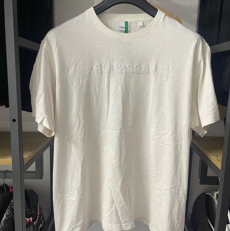 Burberry Burberry Men's Cream T-Shirt in XL Size Size US XL / EU 56 / 4 - 1 Thumbnail