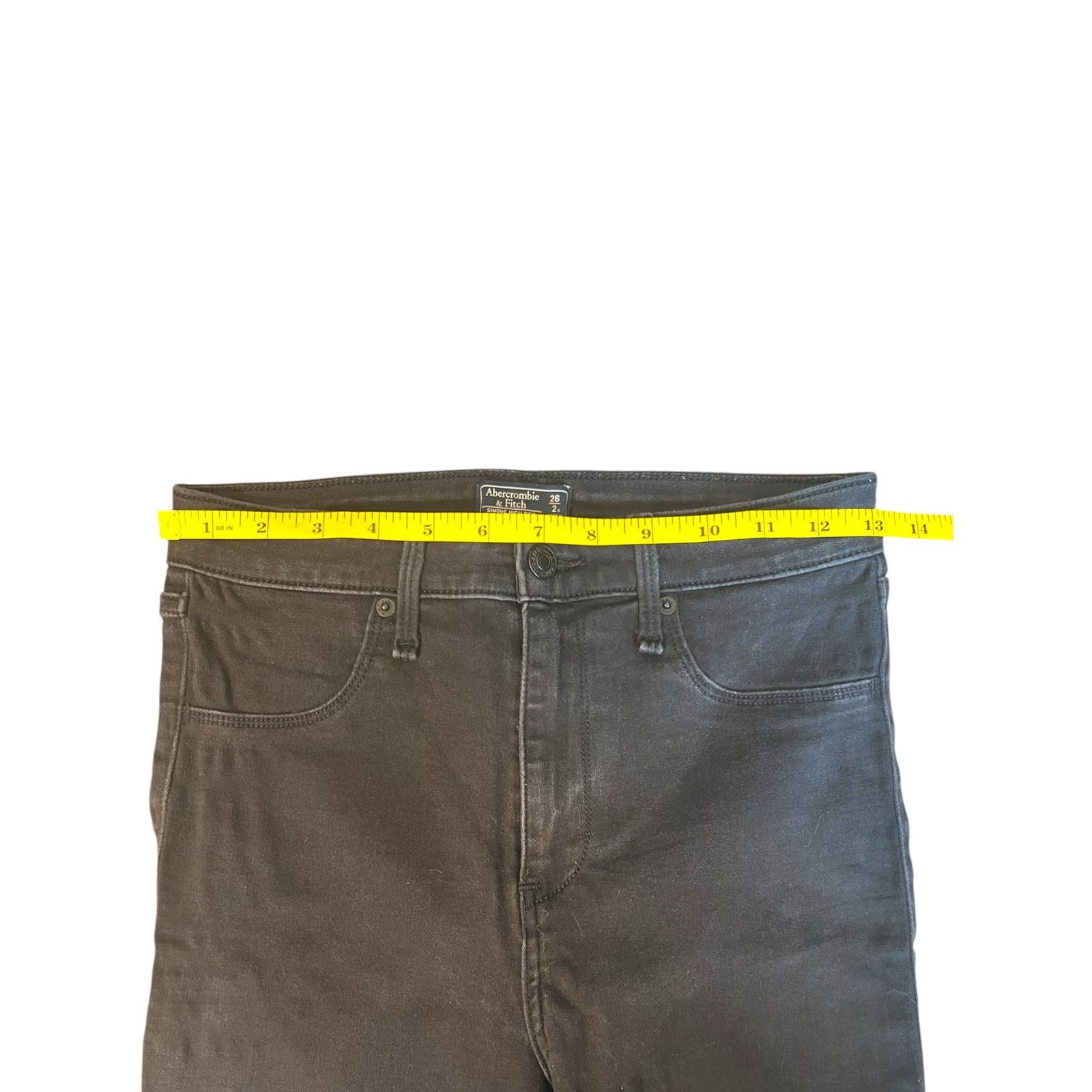 Abercrombie & Fitch Abercrombie Simone High Rise Jean Leggings Black Womens 2 Size 26" / US 2 / IT 38 - 3 Thumbnail