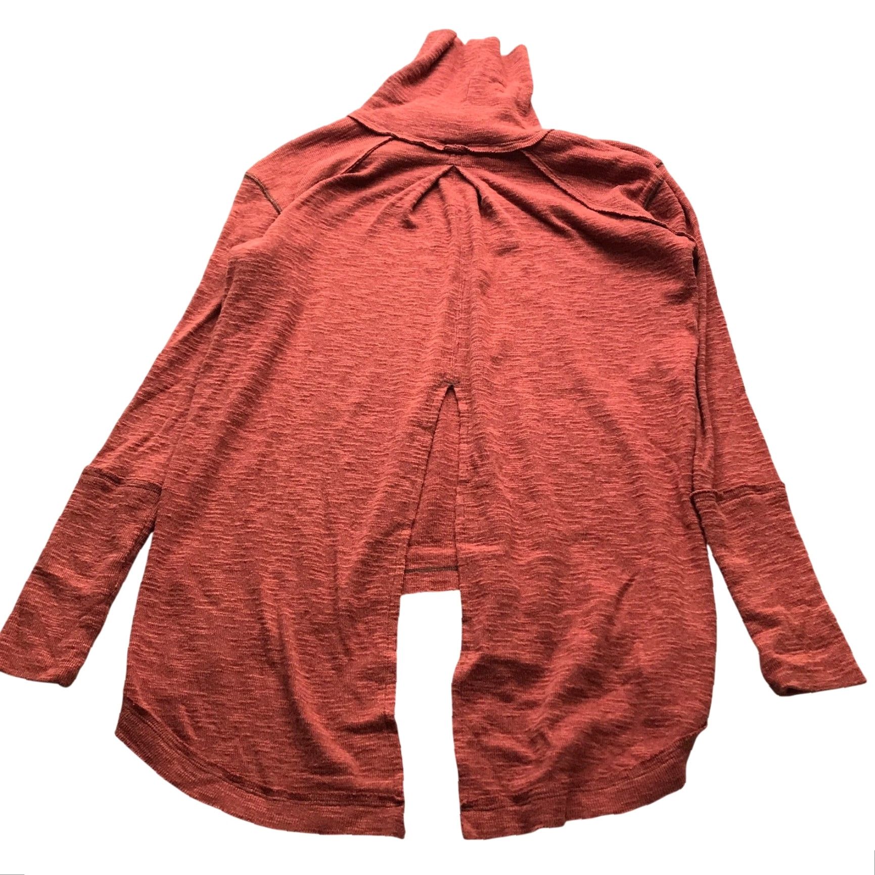 Vintage We The Free Kori Split Back Turtleneck Rust Shirt S Long Sleeve Size S / US 4 / IT 40 - 4 Thumbnail