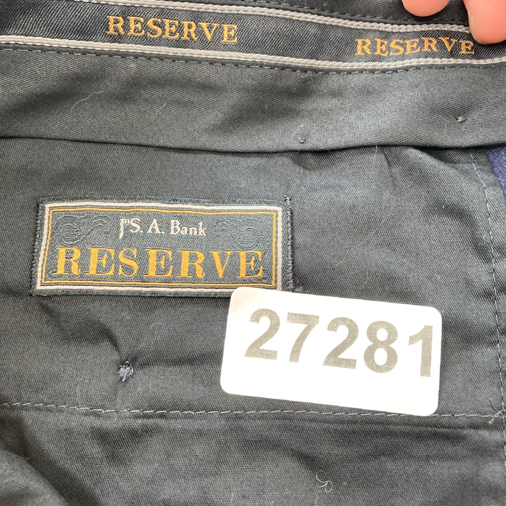 Jos. A. Bank Jos. A. Bank Reserve Dress Pants Mens 46R Navy Blue Wool Size US 30 / EU 46 - 5 Thumbnail