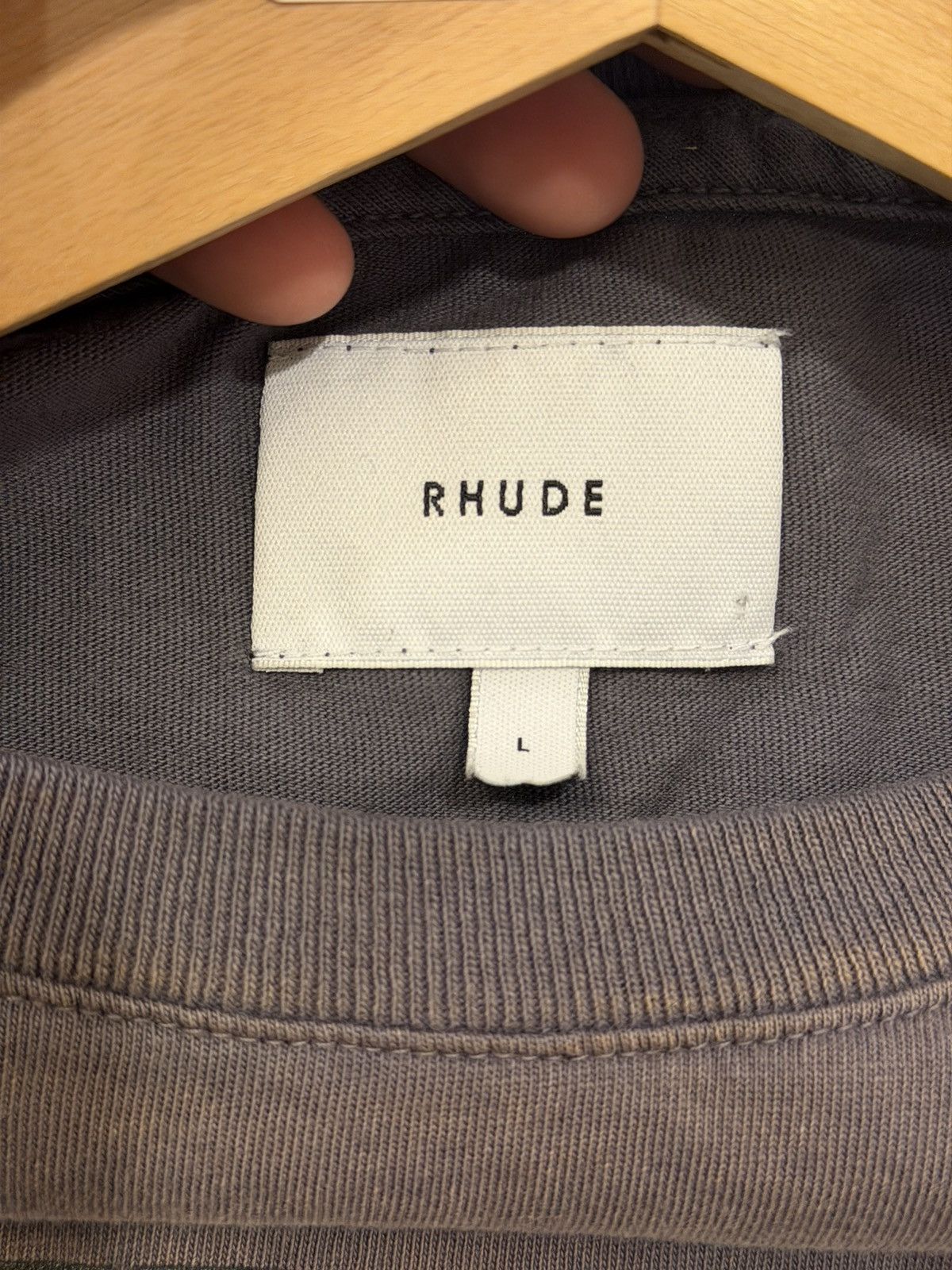 Rhude Rhude Dakar 91 LS Shirt - Vintage Grey Size US L / EU 52-54 / 3 - 3 Thumbnail