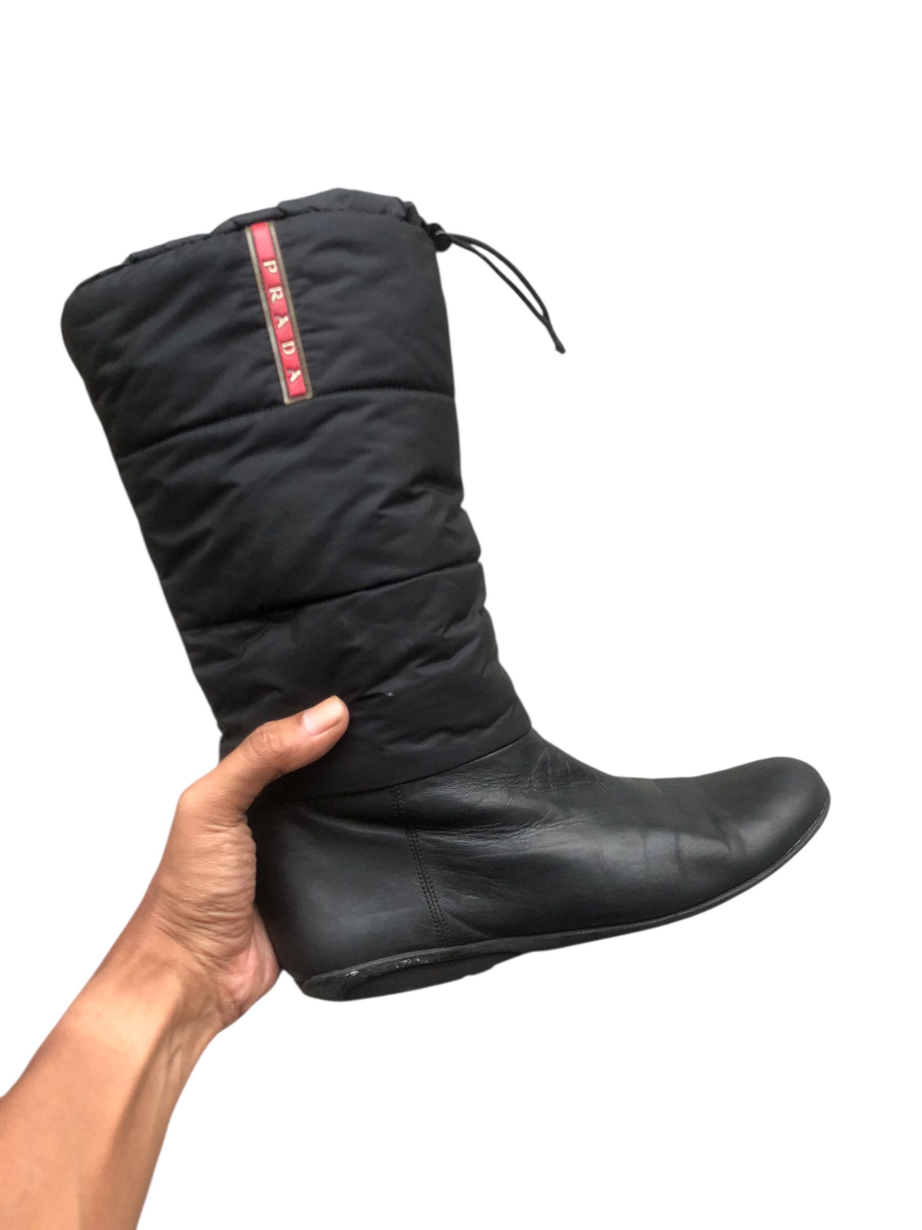 Prada 🔥Vintage PRADA Sport Knee-High Leather Snow Boots Archive Size US 8.5 / IT 38.5 - 1 Thumbnail