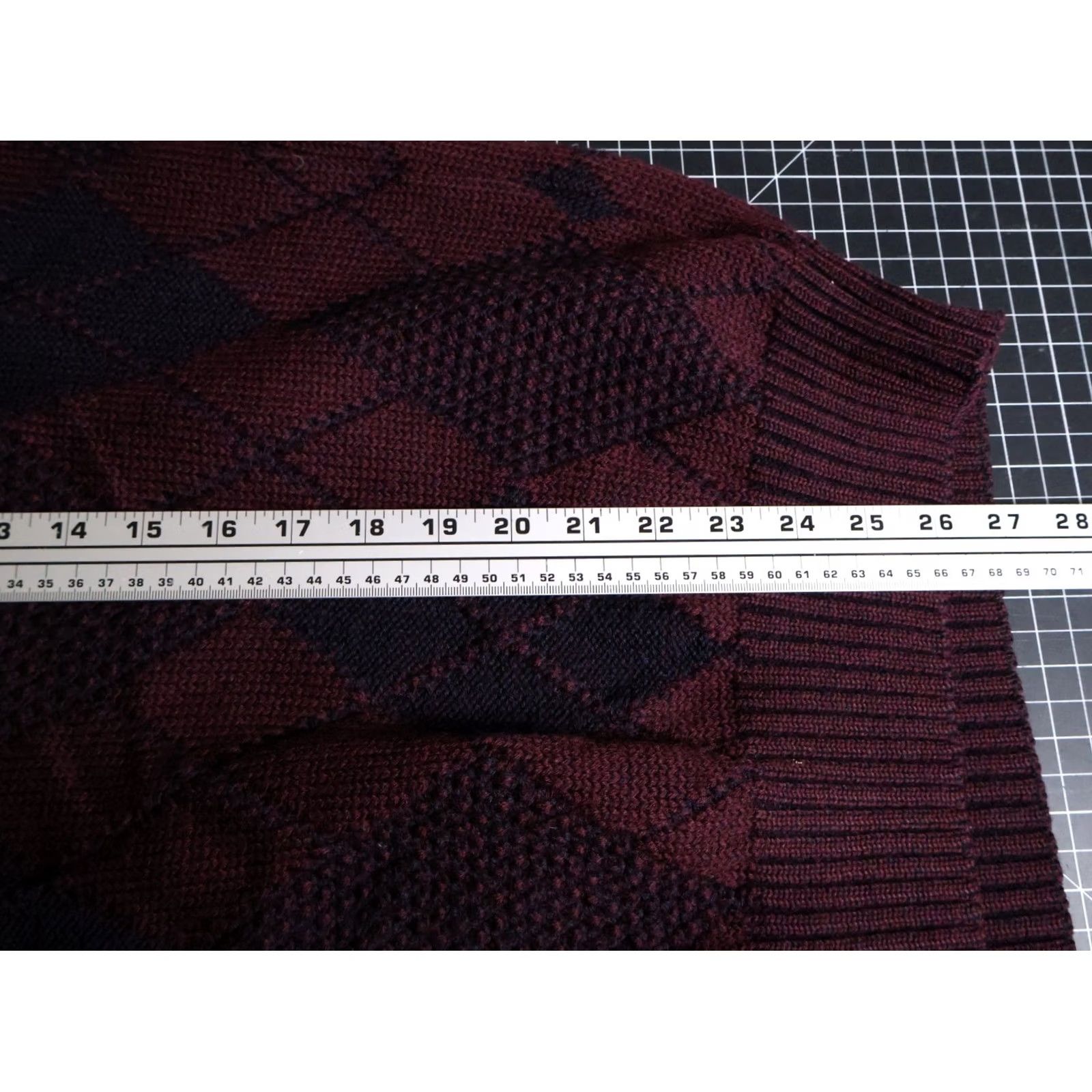 Vintage VINTAGE Sansabelt Sweater Vest Shirt Mens XL Dark Red Argyle V-Neck 80s 90s Retro Preppy Knit Wool Reds Blues Regular Size US XL / EU 56 / 4 - 6 Thumbnail