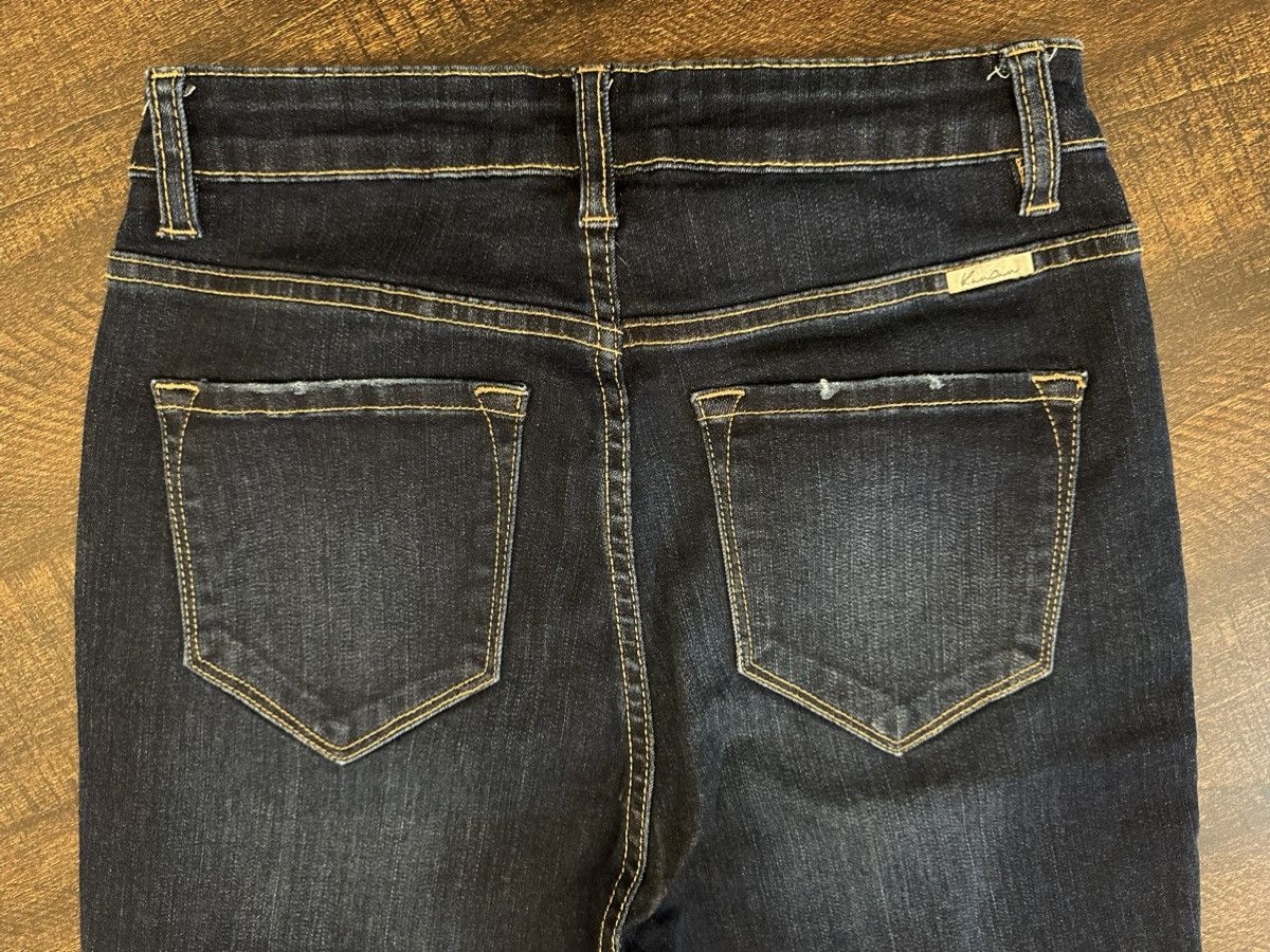 Kancan USA Kancan Jeans Skinny Frayed Raw Hem Dark Wash Button Fly-28 Size 28" / US 6 / IT 42 - 10 Thumbnail