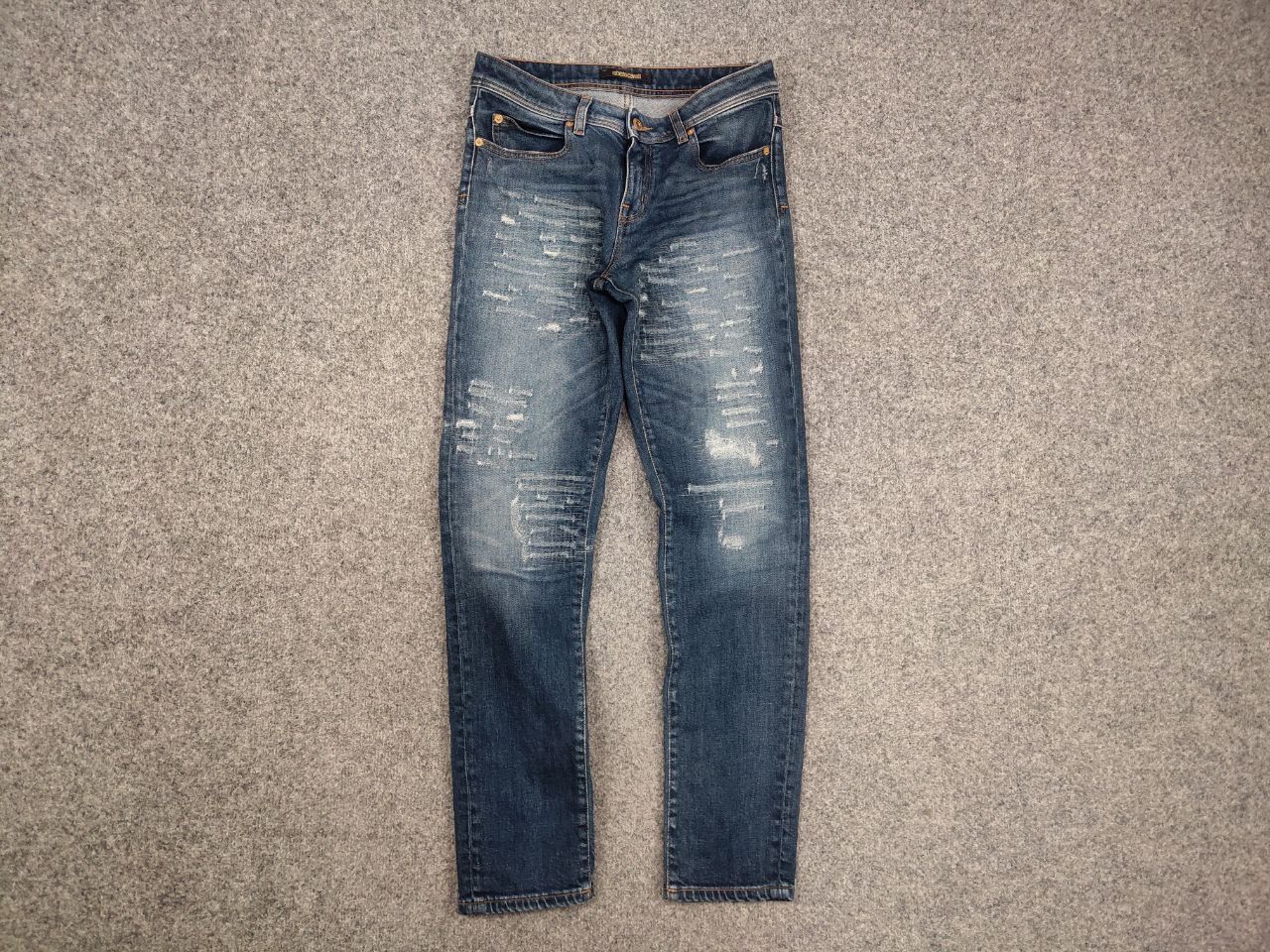 Roberto Cavalli Vintage Roberto Cavalli Design Logo Distressed Denim Jeans Size 42" / US 20 - 7 Thumbnail