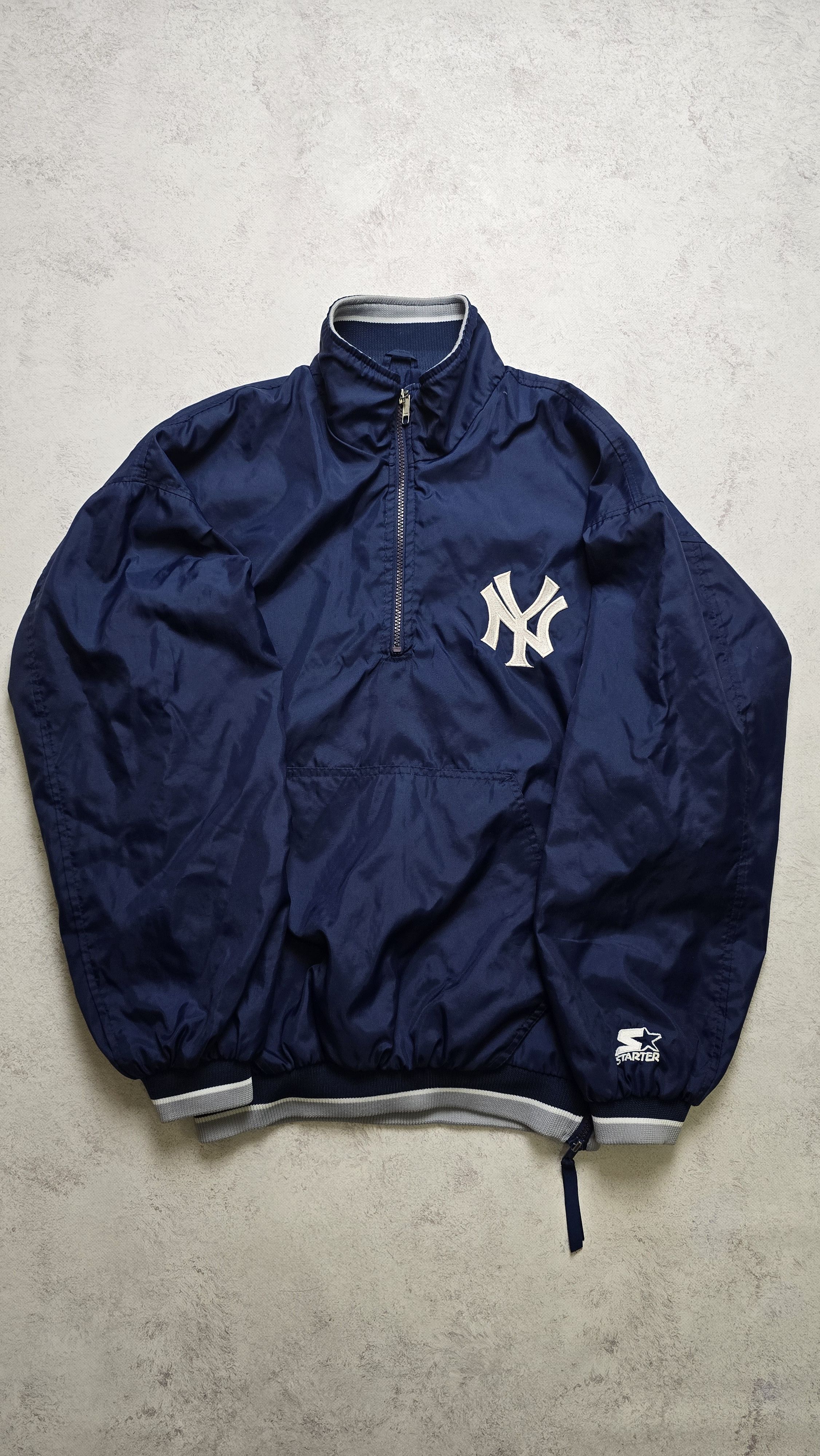 Starter Vintage Starter New York Yankees MLB 1/4 Zip Pullover Jacket Size US L / EU 52-54 / 3 - 2 Thumbnail