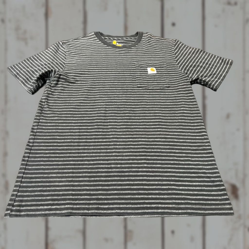 Carhartt Carhartt Men T-Shirt Short Sleeve Crew Neck Regular Fit Pocket Multicolor Striped Logo 2020s Size US M / EU 48-50 / 2 - 1 Thumbnail