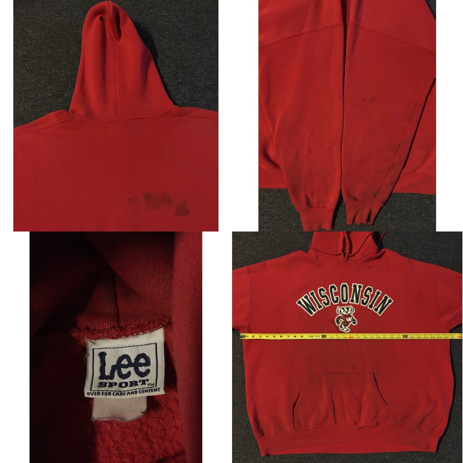 Thrasher VINTAGE 90s University Of Wisconsin Faded Distress Hoodie 3X College Track Grunge PE Size US XXL / EU 58 / 5 - 8 Thumbnail