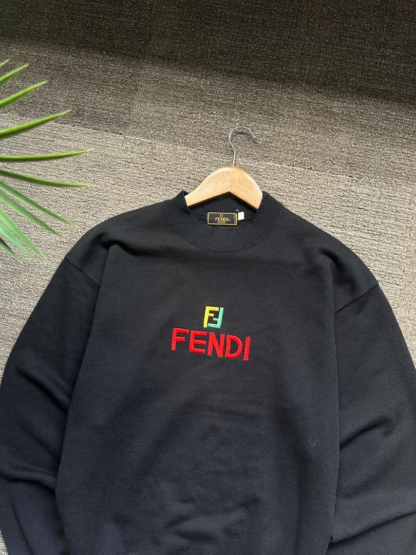 Designer × Fendi × Vintage VINTAGE FENDI EMBROIDERY LOGO SWEATSHIRT Size US M / EU 48-50 / 2 - 2 Thumbnail