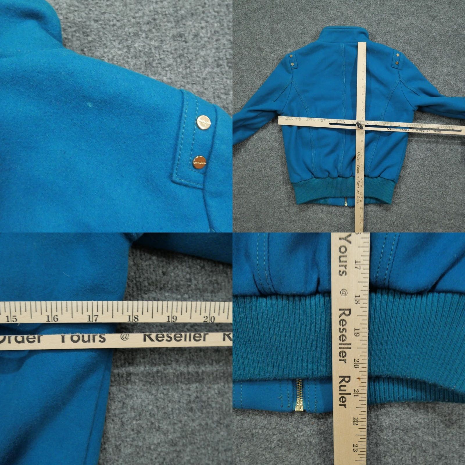 Sean John Sean John Jacket Womens Small Blue Wool Blend Short Cropped Streetwear Y2K Mens? Size 28" / US 6 / IT 42 - 8 Thumbnail