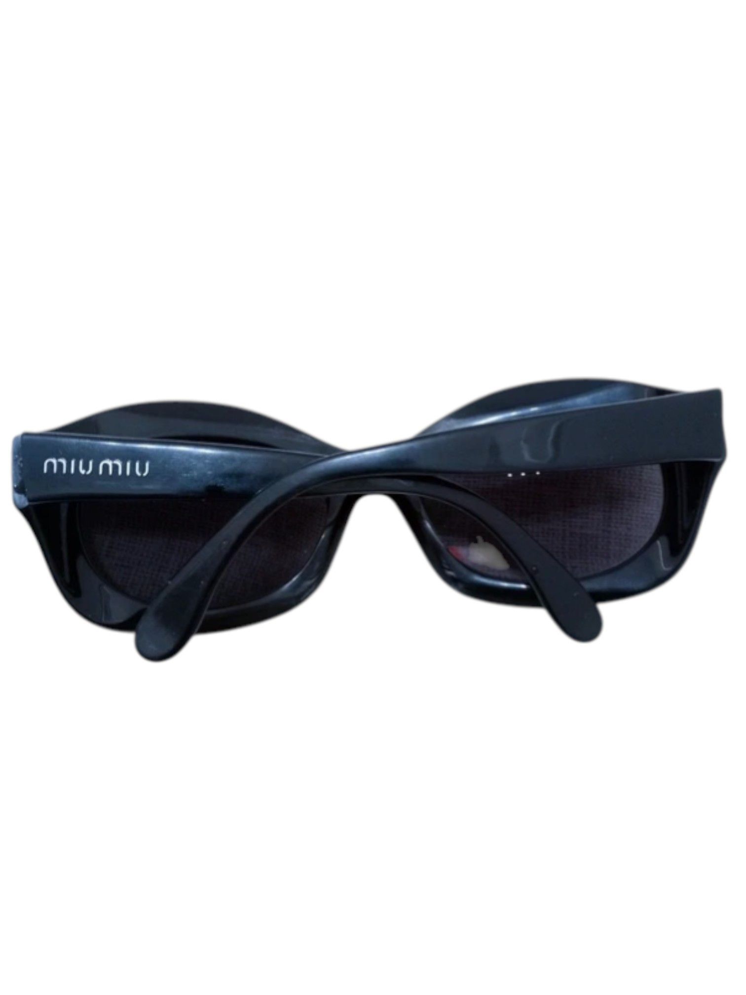 Miu Miu Miu Miu SMU06C 1AB-1A Black Oval Sunglasses Size ONE SIZE - 2 Thumbnail