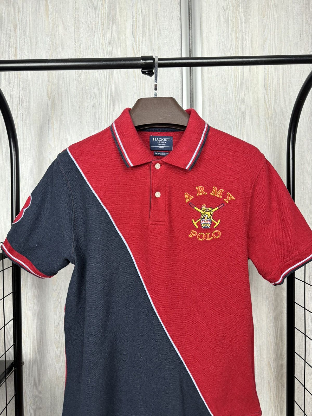 Hackett Hackett London red blue army polo shirt number 3 Size US M / EU 48-50 / 2 - 4 Thumbnail