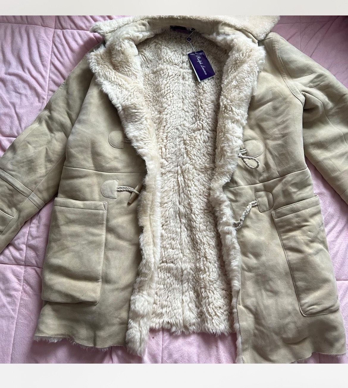 Ralph Lauren Purple Label Cream Ralph lauren purple label luxury furry trench coat Size M / US 6-8 / IT 42-44 - 1 Thumbnail