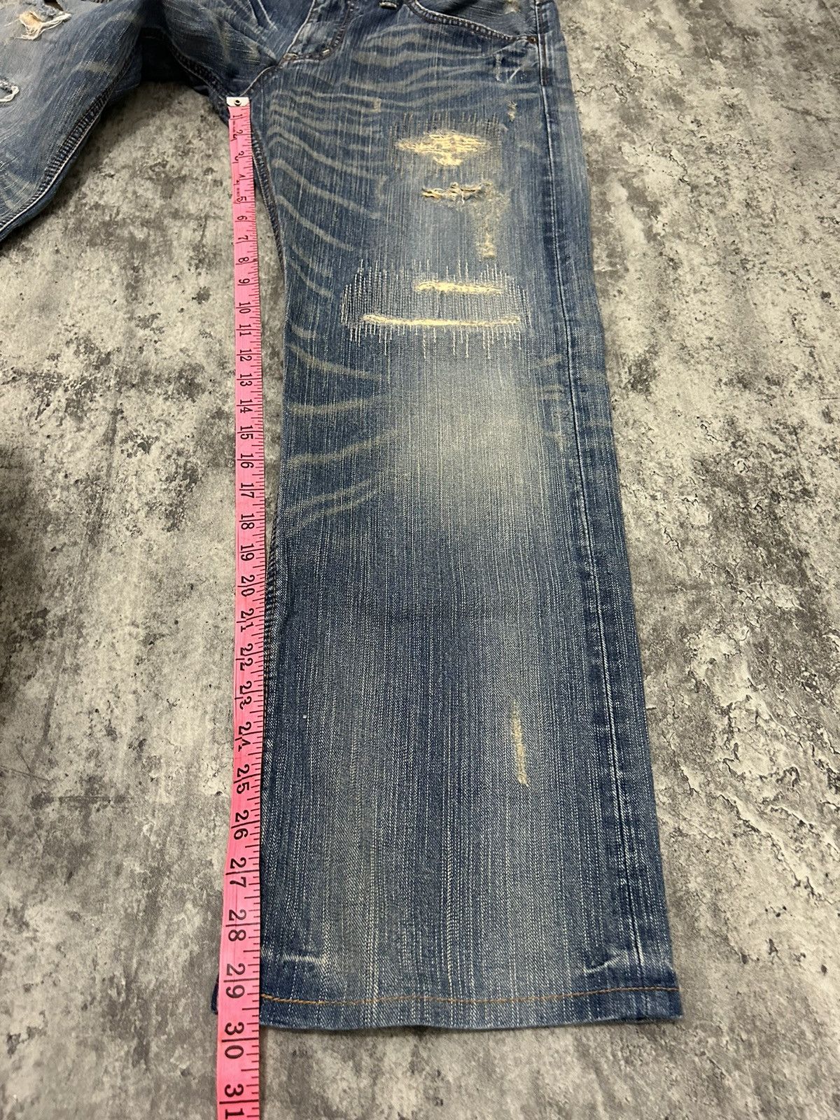 Edwin Vintage Edwin Japan Distressed Jeans Size US 36 / EU 52 - 20 Thumbnail