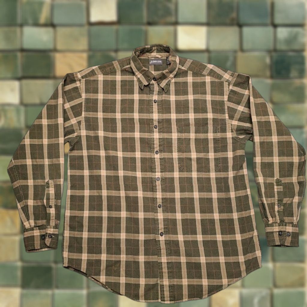 Vintage VINTAGE St. John's Bay Shirt Mens M Green Jaspe Plaid Outdoor Classic Retro Vintage Size US M / EU 48-50 / 2 - 1 Thumbnail