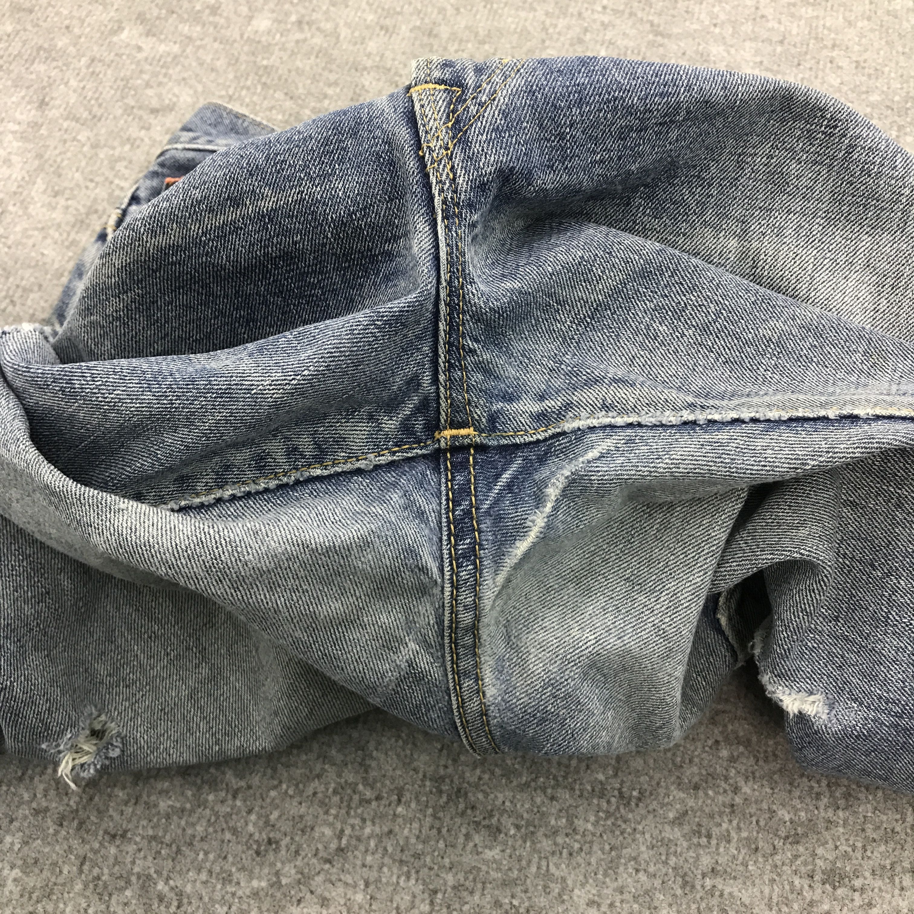 Edwin × Japanese Brand BAGGY STYLE EDWIN JAPAN DISTRESSED DENIM PANTS Size US 32 / EU 48 - 12 Thumbnail