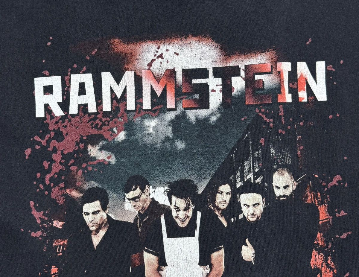 Fruit Of The Loom Rammstein 2010 Tour T-Shirt Double-Sided Print Band Tee Size US XL / EU 56 / 4 - 5 Thumbnail
