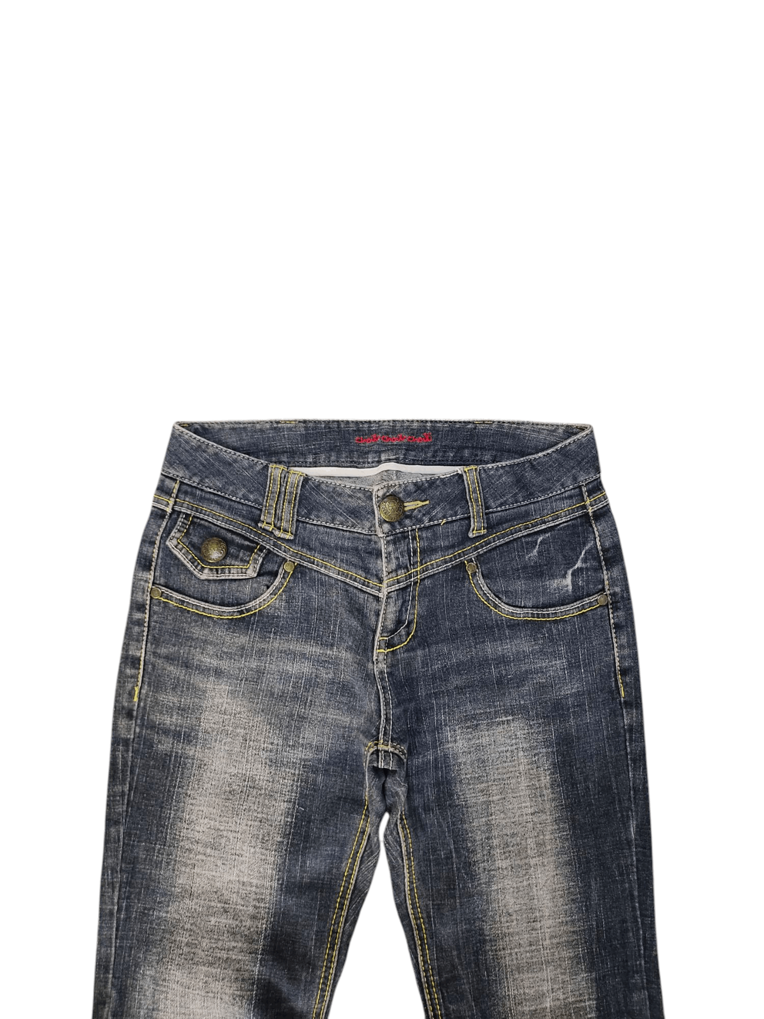 Tornado Mart Flare Jeans Chow Tribal Clawmark Denim Bootcut Low Rise Size US 28 / EU 44 - 8 Thumbnail