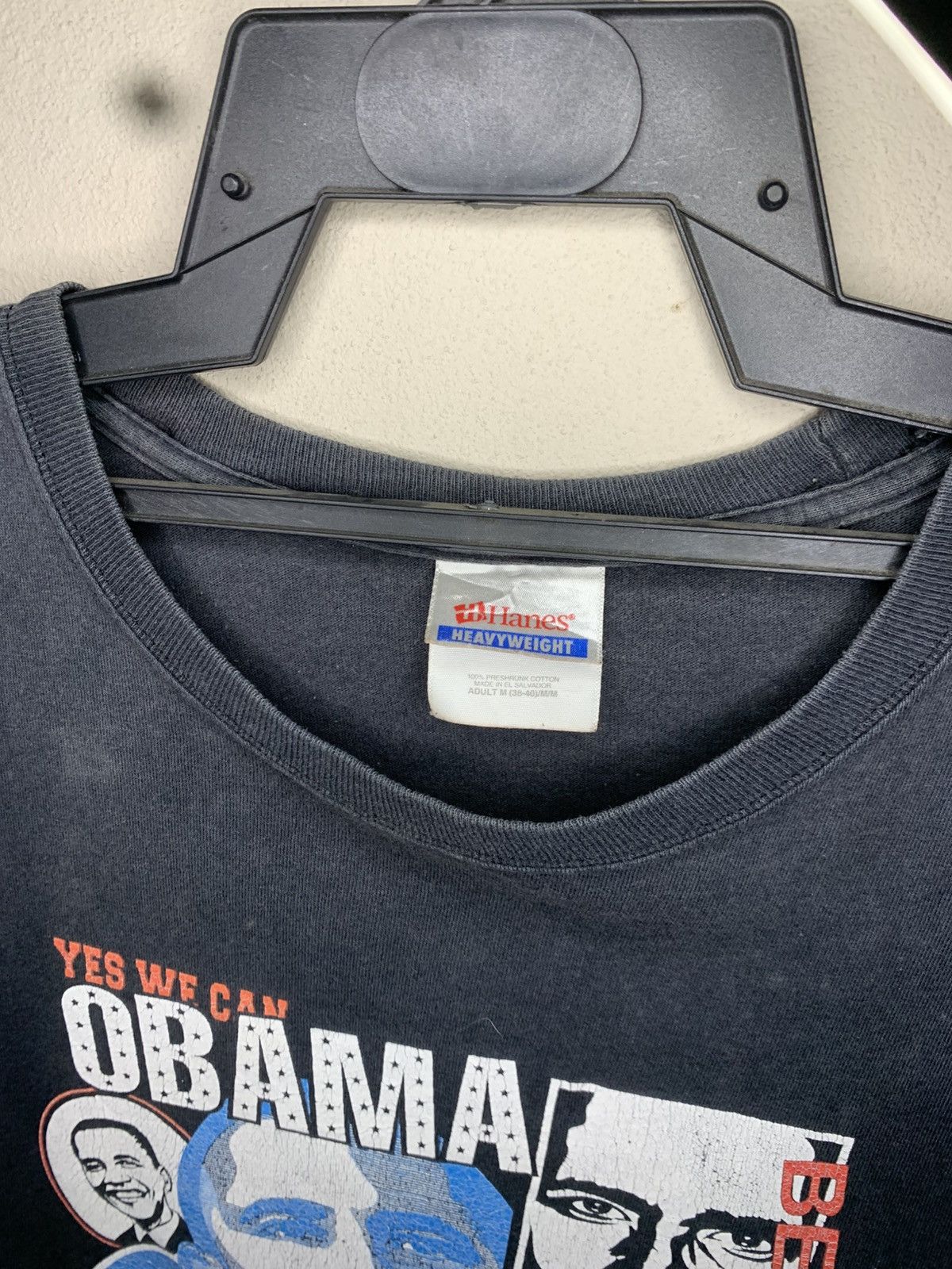Hanes Vintage Hanes Barrack Obama Black 00s Size US M / EU 48-50 / 2 - 4 Thumbnail