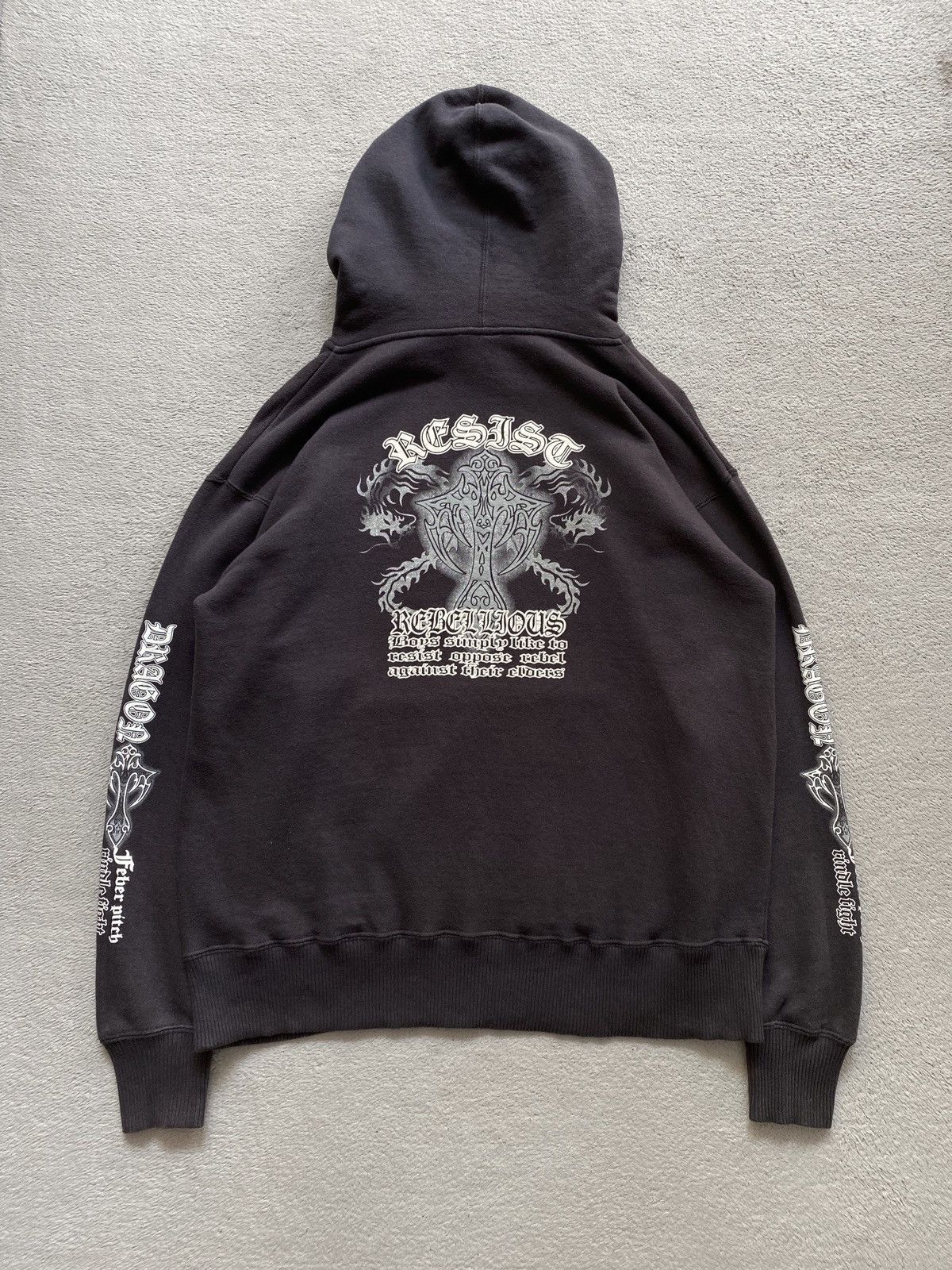 Beauty Beast × Japanese Brand × Vintage Beaumere Cross Poem Sun Faded Hoodie Ifsixwasnine Style Size US L / EU 52-54 / 3 - 2 Thumbnail