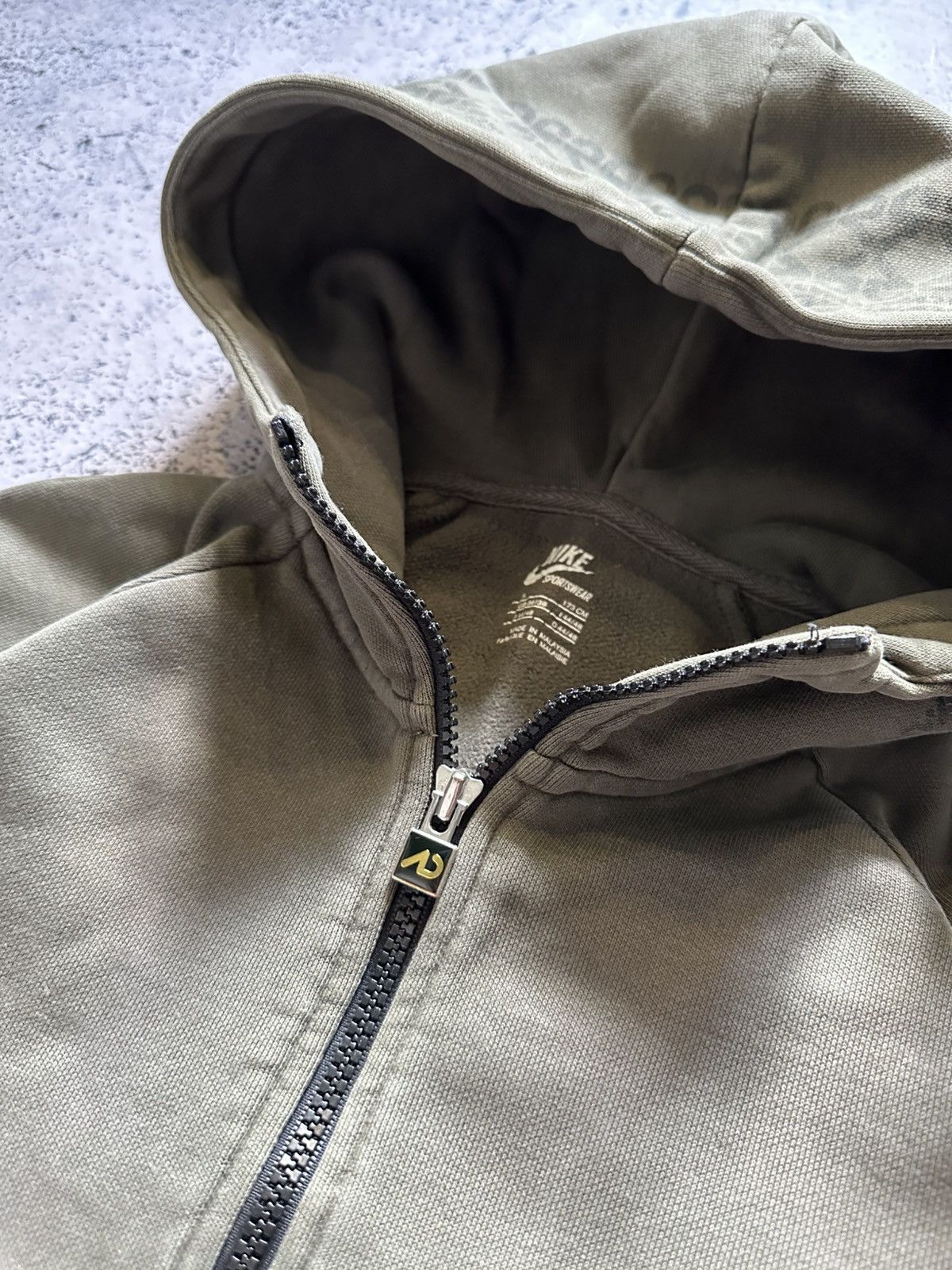 Nike × Vintage Vintage Nike Zip Hoodie Khaki Mini Logo Y2K USA Size US S / EU 44-46 / 1 - 2 Thumbnail
