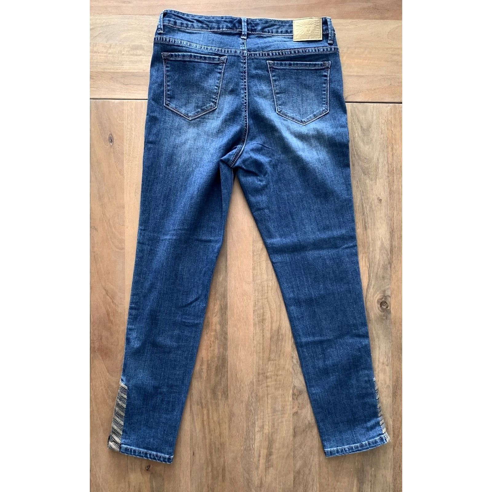 Anne Klein Anne Klein Jeans Women’s 30x27 Skinny Ankle Zip Denim Blue Medium Wash Regular Rise 27 In Inseam Size 30" / US 8 / IT 44 - 2 Thumbnail