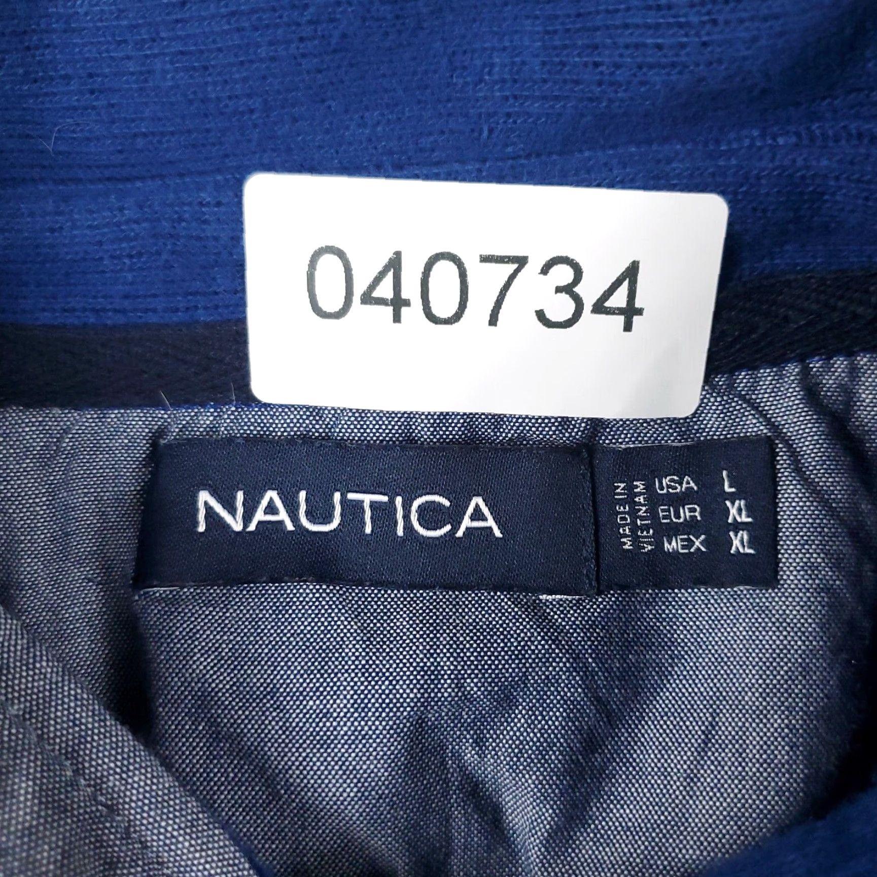 Nautica Nautica Blue Collared Button Pullover Sweater Mens Large Cotton Size US L / EU 52-54 / 3 - 8 Thumbnail