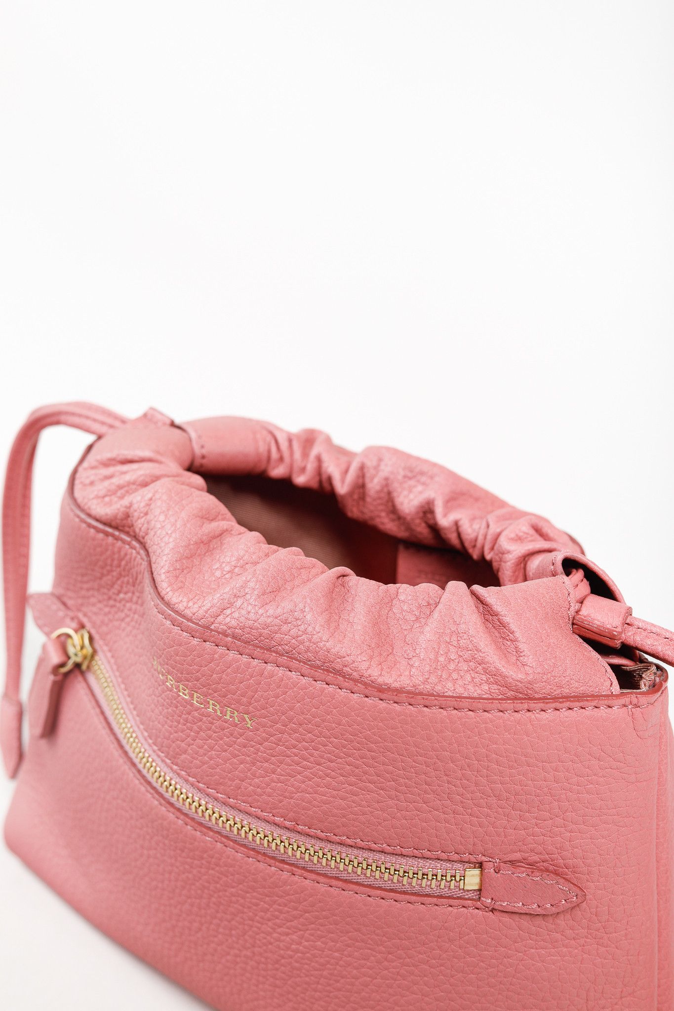 Burberry Burberry Pink Leather Drawstring Travel Pouch Size ONE SIZE - 8 Thumbnail