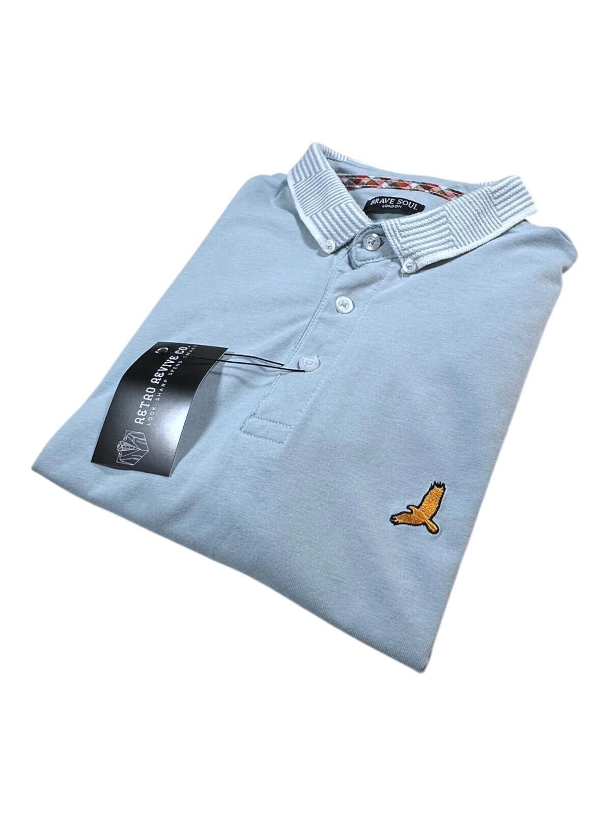 Brave Soul Brave Soul Polo Shirt Men's UK Siize M Baby Blue Logo Size US M / EU 48-50 / 2 - 1 Thumbnail