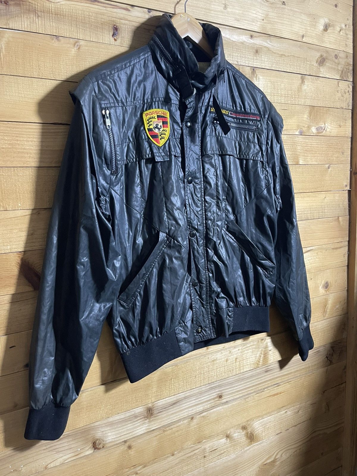 Vintage Vintage 80s black porsche car racing jacket Size US M / EU 48-50 / 2 - 2 Thumbnail
