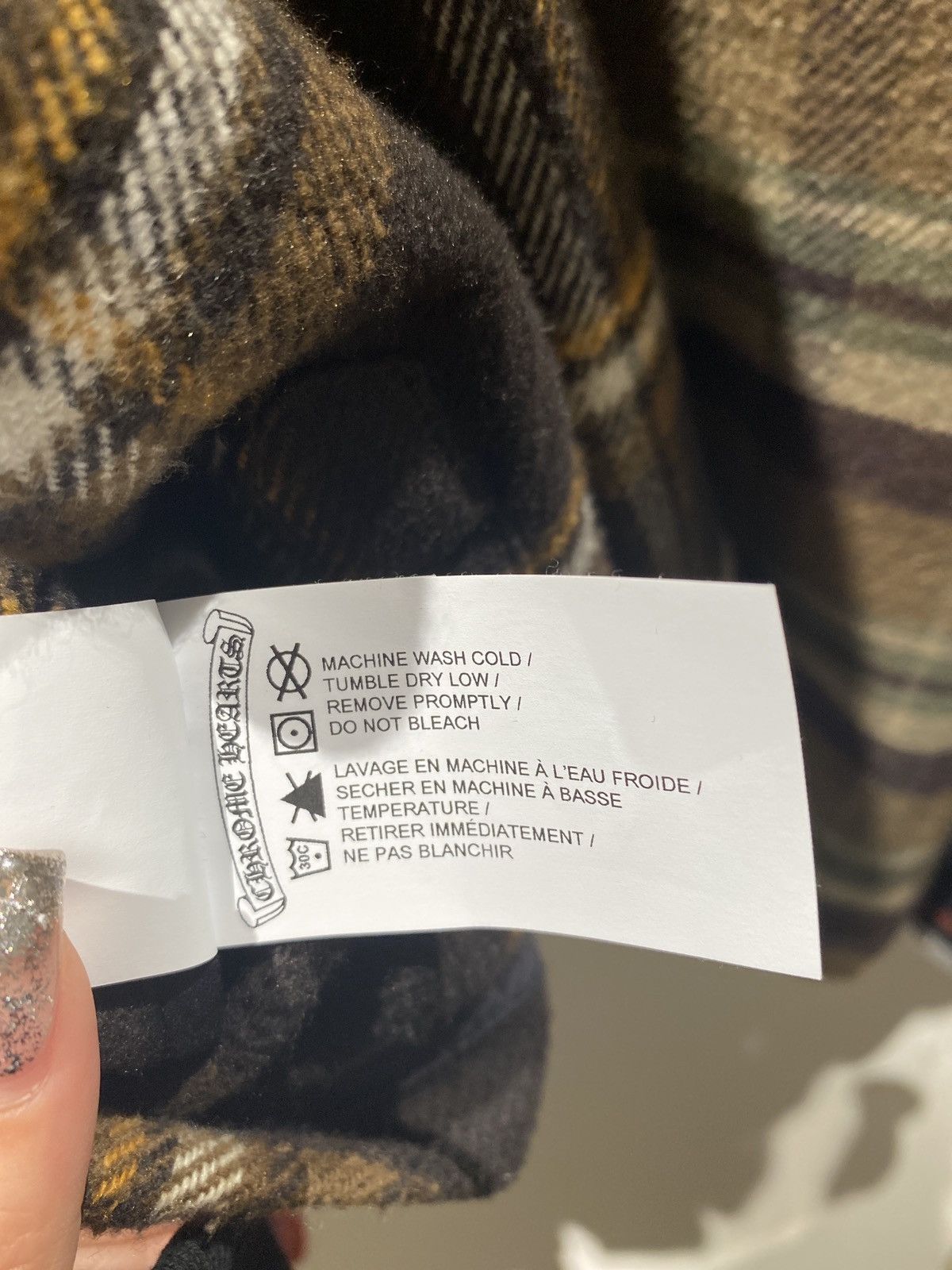 Chrome Hearts Chrome Hearts Black & Yellow Plaid Cropped Cargo Shirt Size S / US 4 / IT 40 - 4 Thumbnail