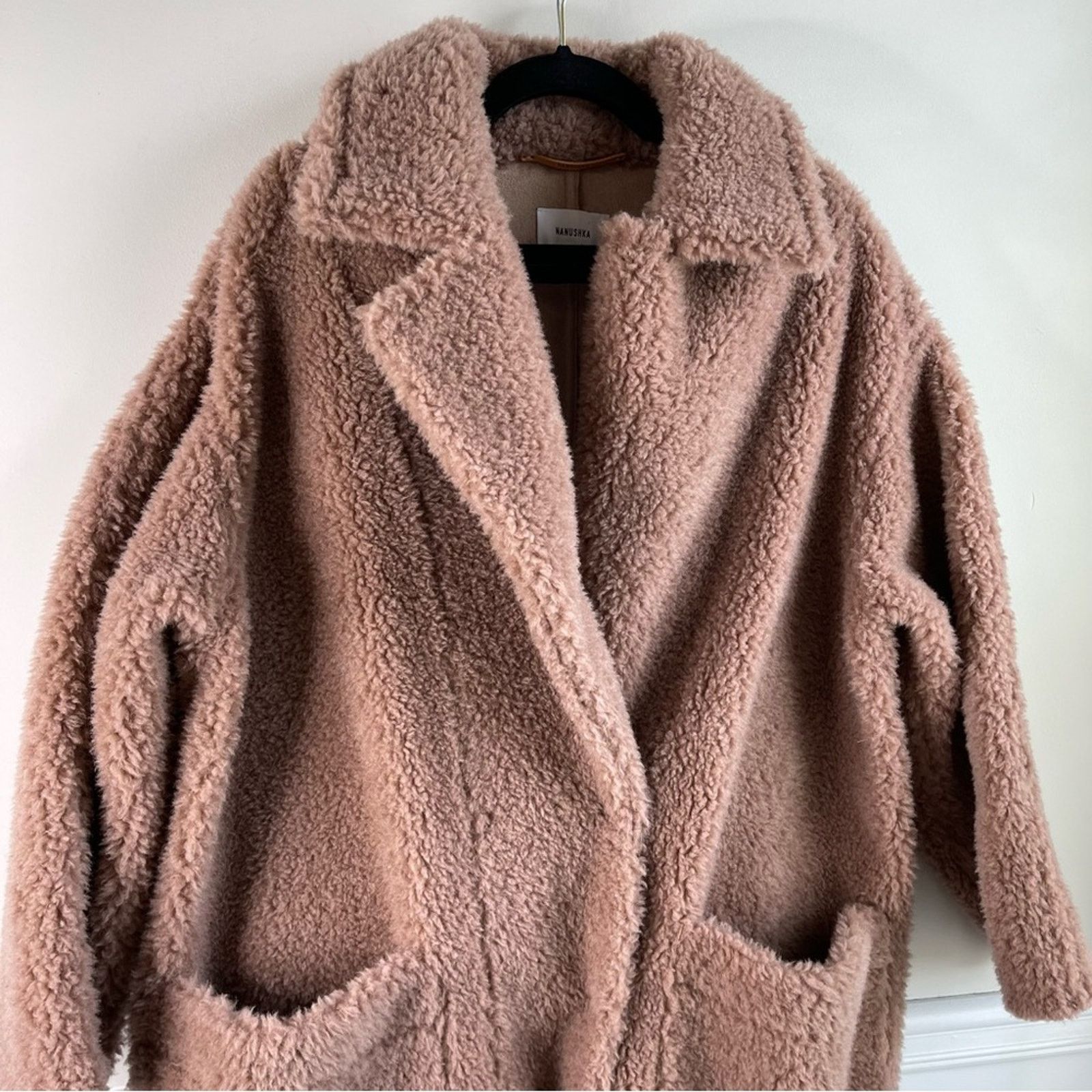 Zara NANUSHKA Imogene faux fur teddy oversized wool blend coat L Size L / US 10 / IT 46 - 5 Thumbnail