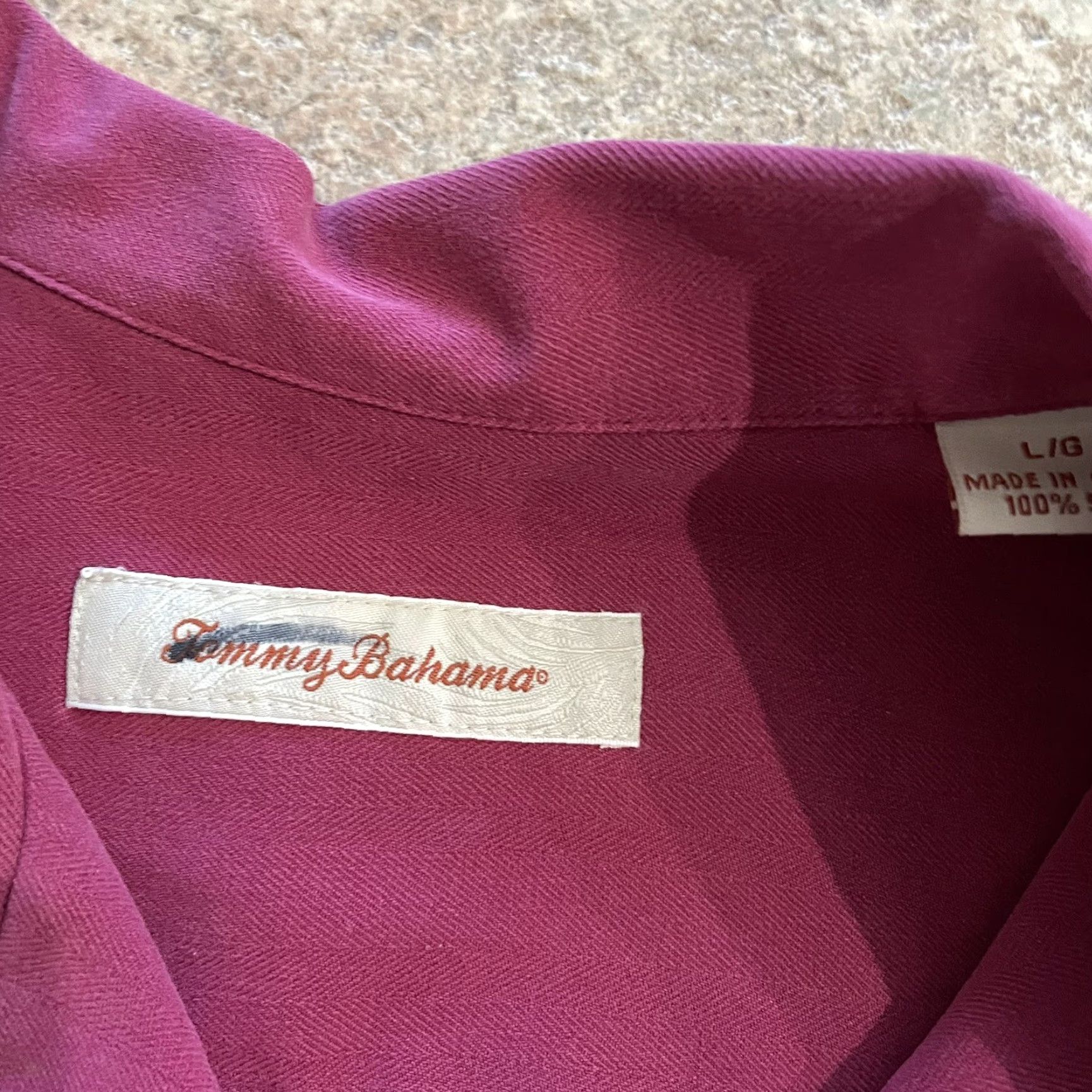Tommy Bahama Tommy Bahama Shirt Button-Up Mens L Pink Silk Embroidered Short Sleeve 100% Silk Button-Down Size US L / EU 52-54 / 3 - 4 Thumbnail