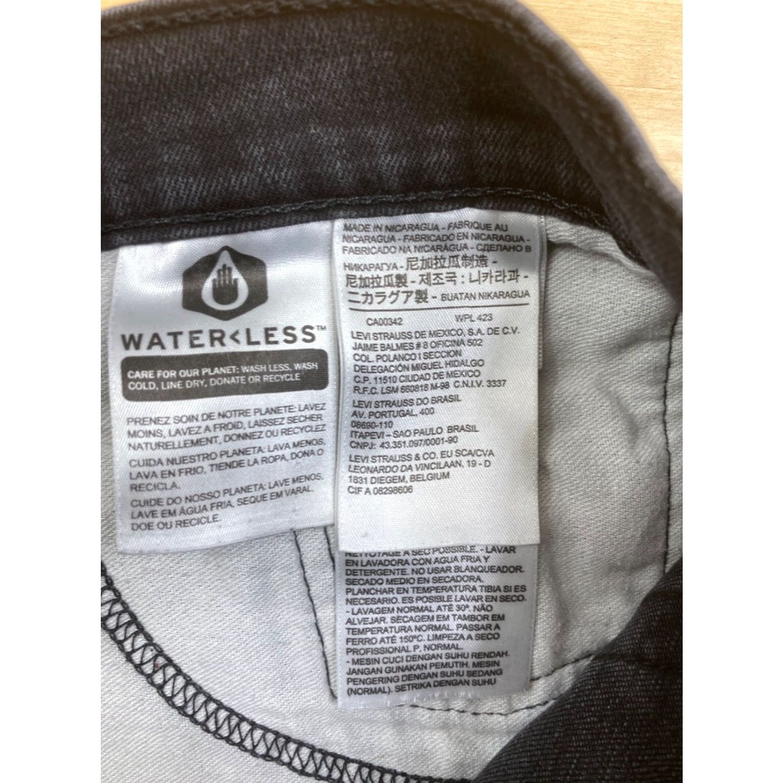Levi's Levis 514 Jeans Mens 38x30 Black Denim Slim Straight Regular 30 Inseam Size US 38 / EU 54 - 5 Thumbnail