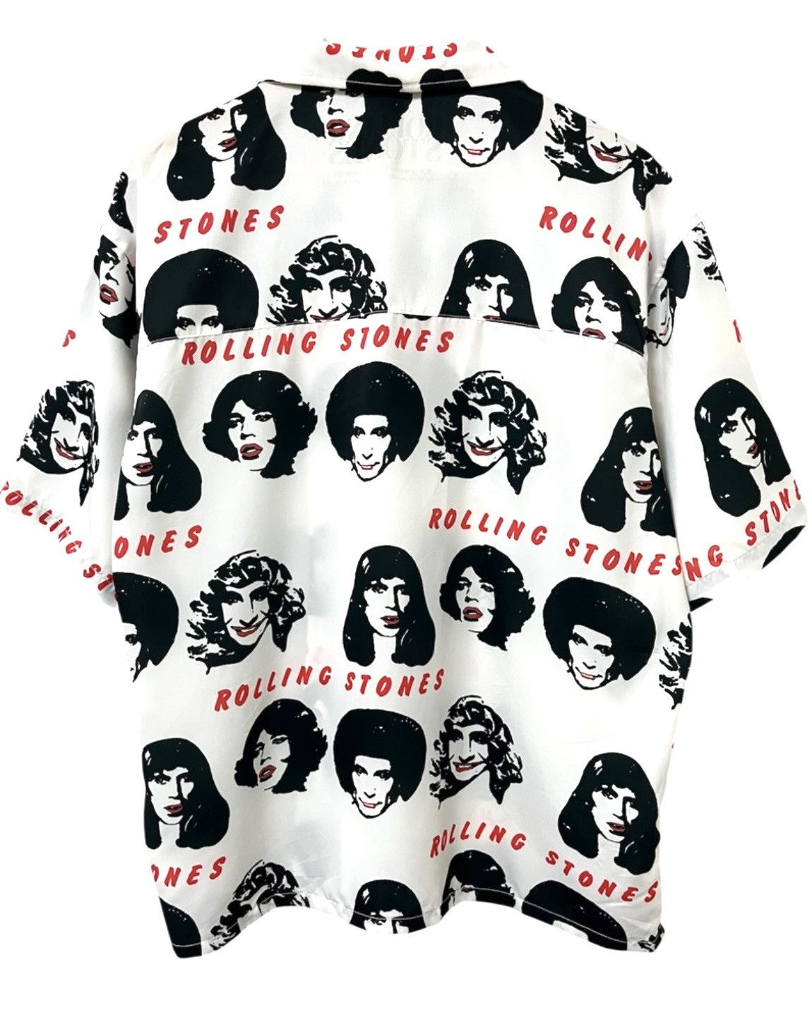 Band Tees THE ROLLING STONES ALL OVER PRINT OPEN COLLAR ALOHA SHIRT Size US XL / EU 56 / 4 - 9 Thumbnail