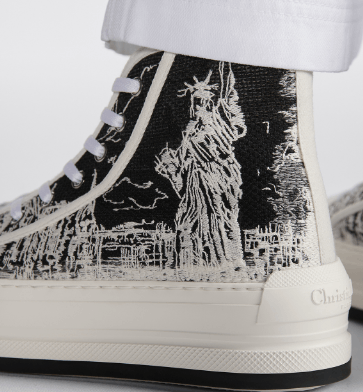 Dior o1w1db10625 High-Top Platform Sneakers in White/Black Size US 8 / IT 38 - 6 Thumbnail