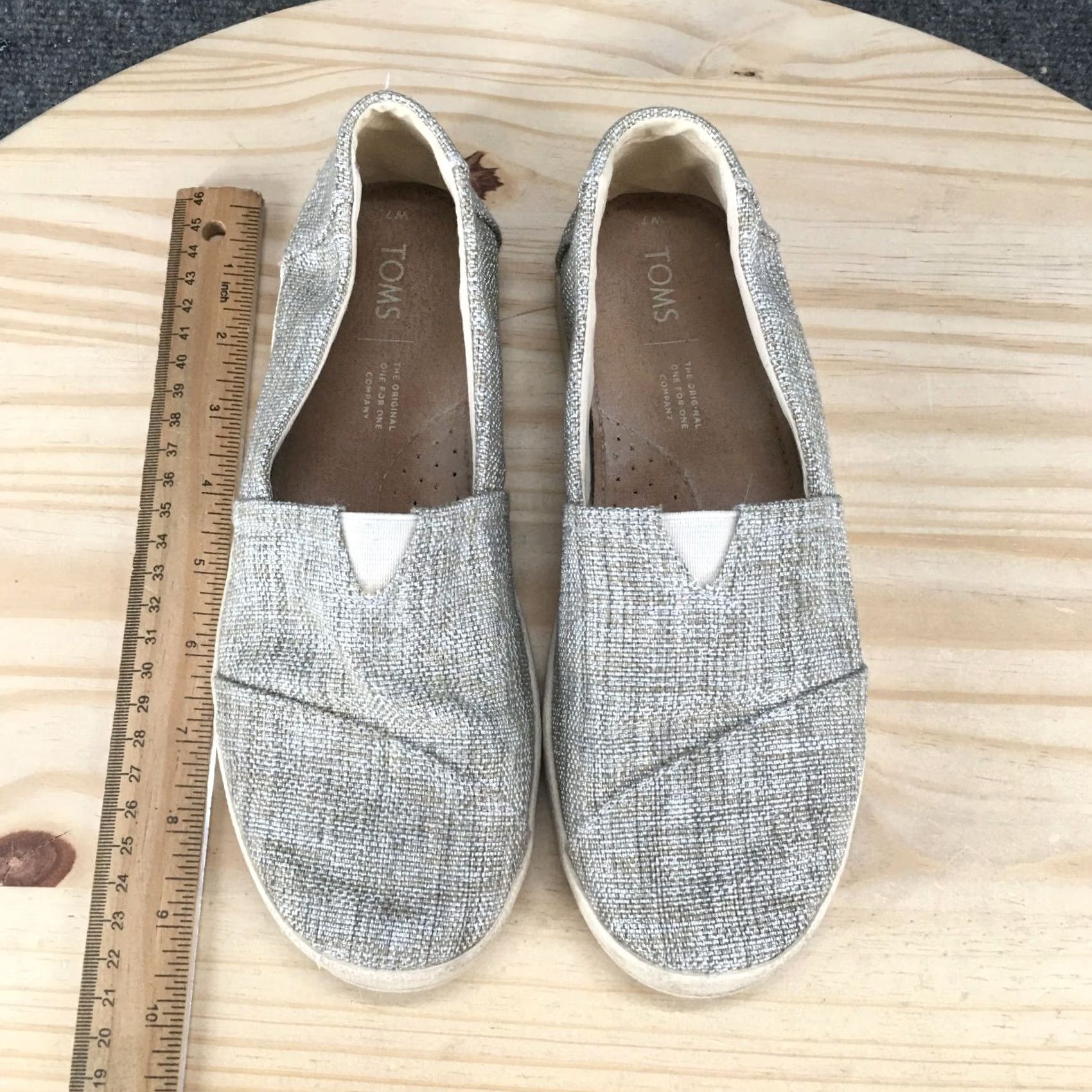 Toms TOMS Womens 7 Alpargata Loafer Flat Gray Comfort Slip On Casual Shoes Size M / US 6-8 / IT 42-44 - 7 Thumbnail