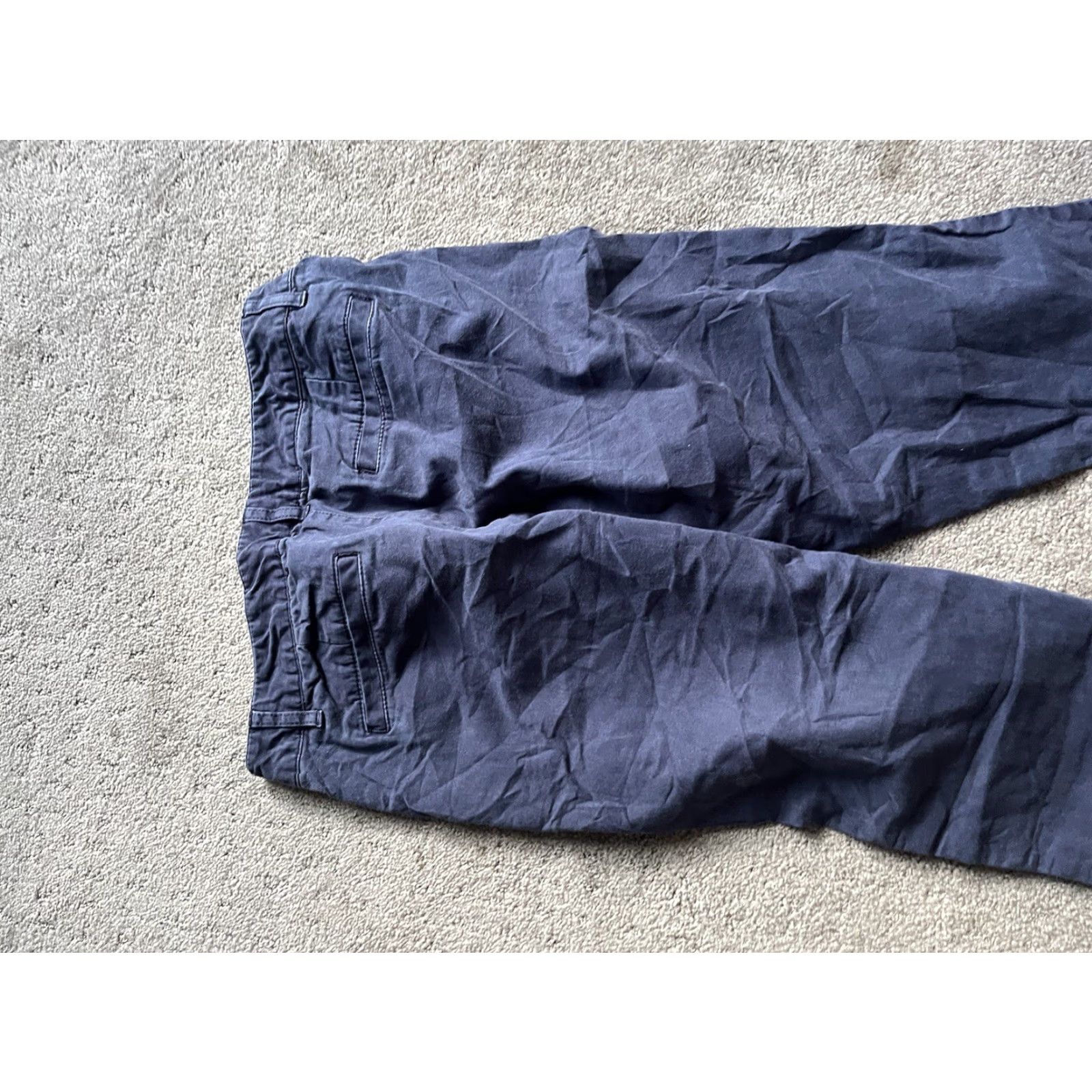 Gap Gap Khakis Skinny Mini Pants Women 2 Navy Blue Cotton Blend Flat Front Stretch Casual Preppy Size 26" / US 2 / IT 38 - 5 Thumbnail
