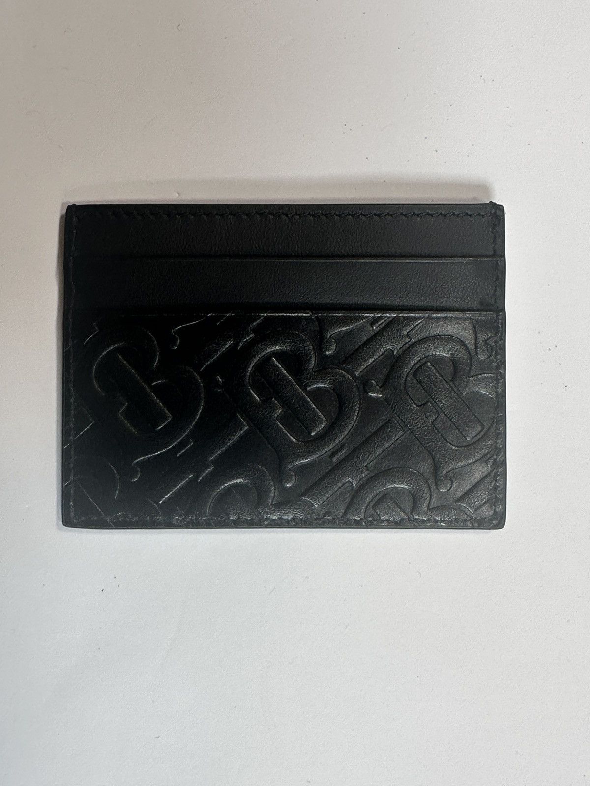 image of Burberry Monogram Card Holder 5 Slots in Black, Men's