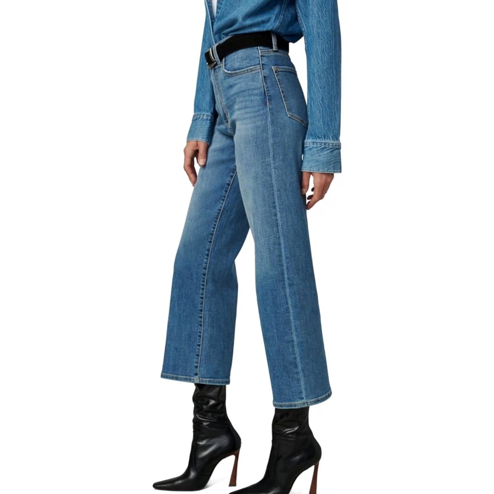 Vintage NWT Joe's The Blake High Rise Crop Wide Leg Jean - No Promises - Sz 32 Womens Jeans Size 24" / US 00 / IT 34 - 3 Thumbnail