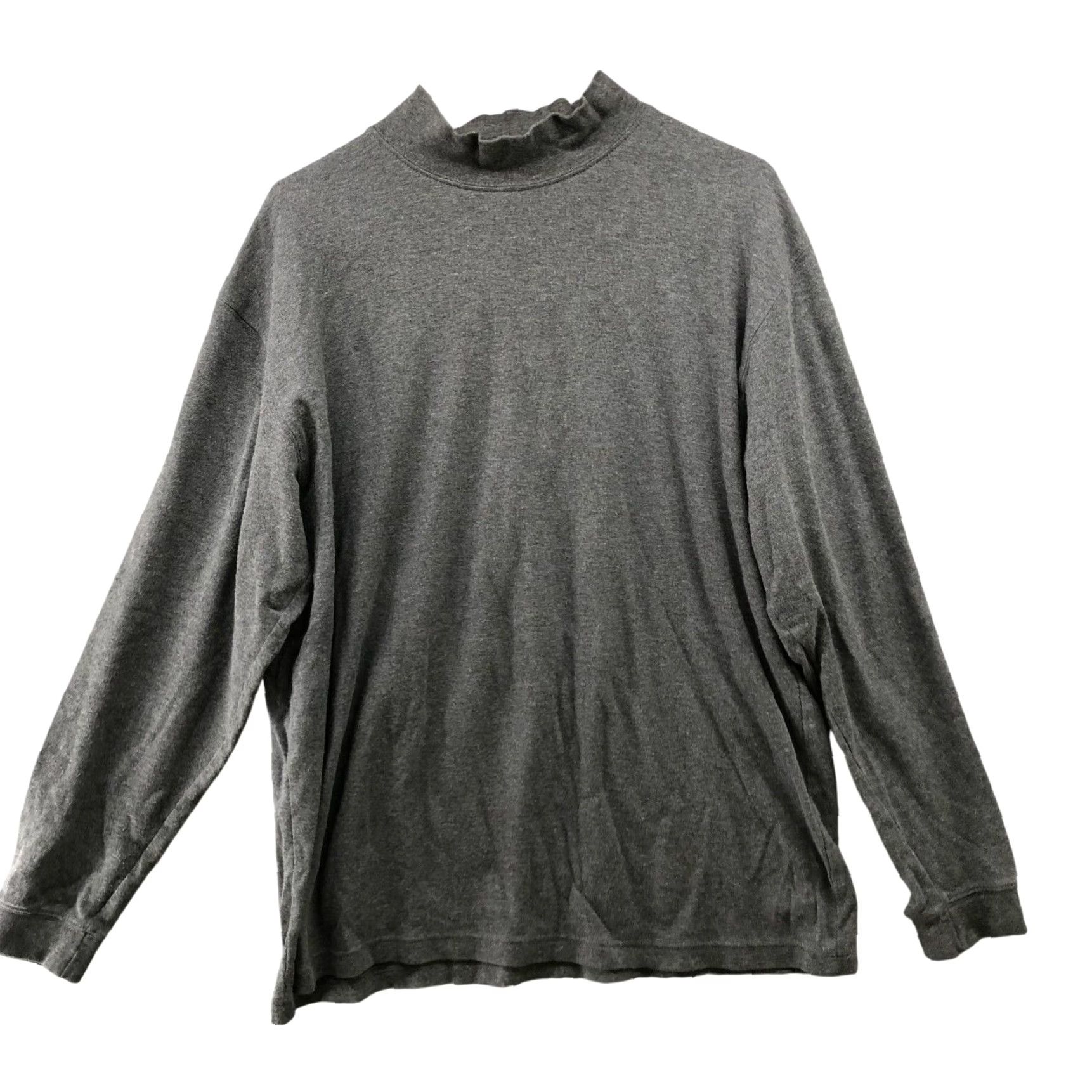 Vintage L.L. Bean Turtleneck Long Sleeve T Shirt Mens L Gray Cotton Size US L / EU 52-54 / 3 - 2 Thumbnail