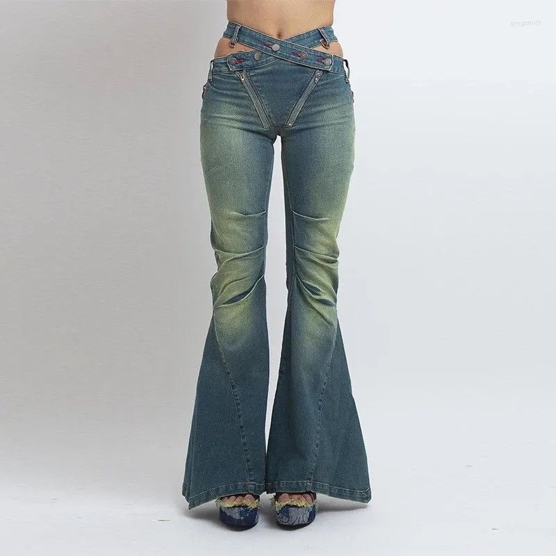 14th Addiction × If Six Was Nine 🔥Sick Nice🔥Japanese High-Waisted Pleated Flare Jeans Size 28" / US 6 / IT 42 - 16 Thumbnail