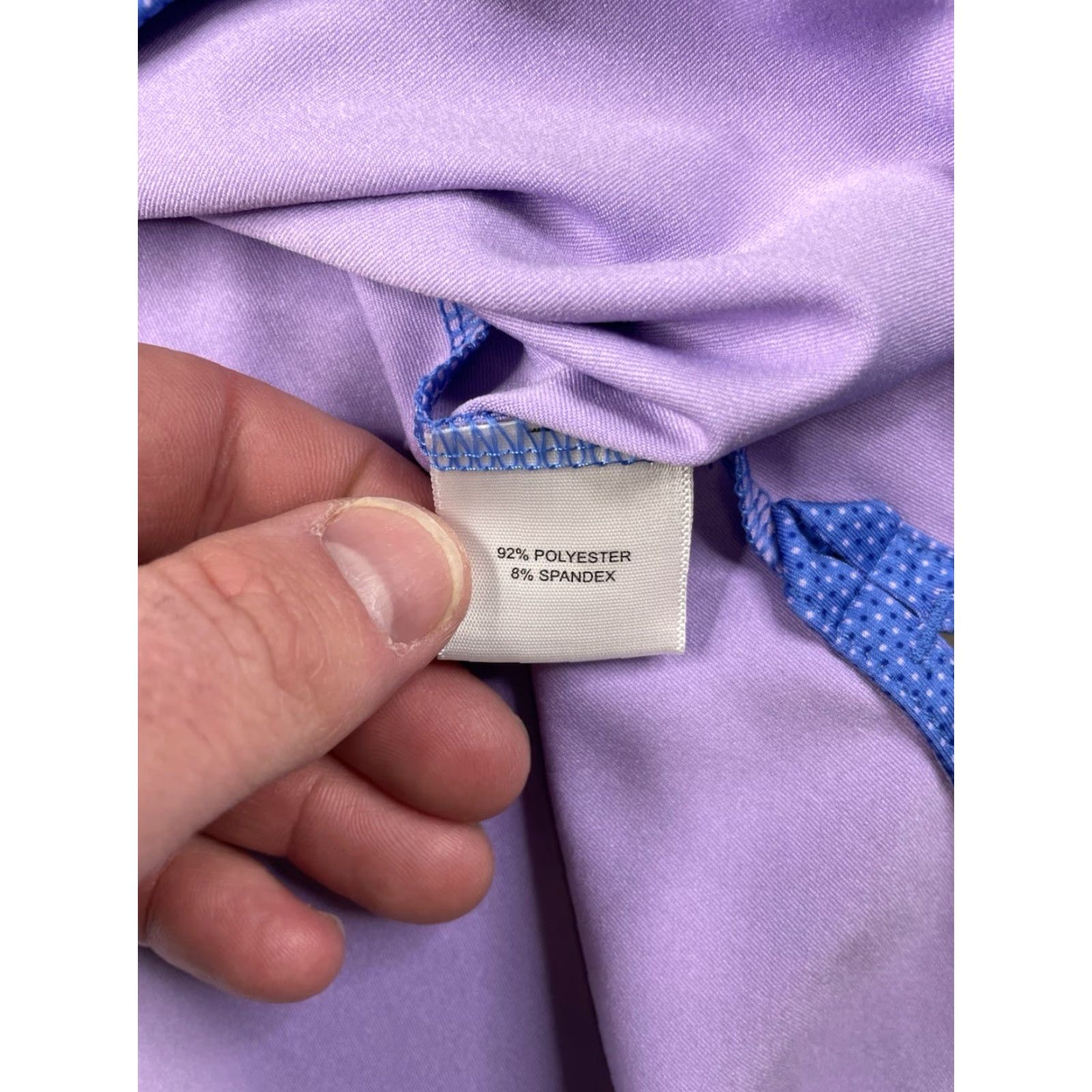 Peter Millar Peter Millar Summer Comfort Polo Shirt Men’s XL Short Sleeve Golf Polka Dots AOP Blue Comfortable Breathable Stretch Geometric Pattern Size US XL / EU 56 / 4 - 6 Thumbnail